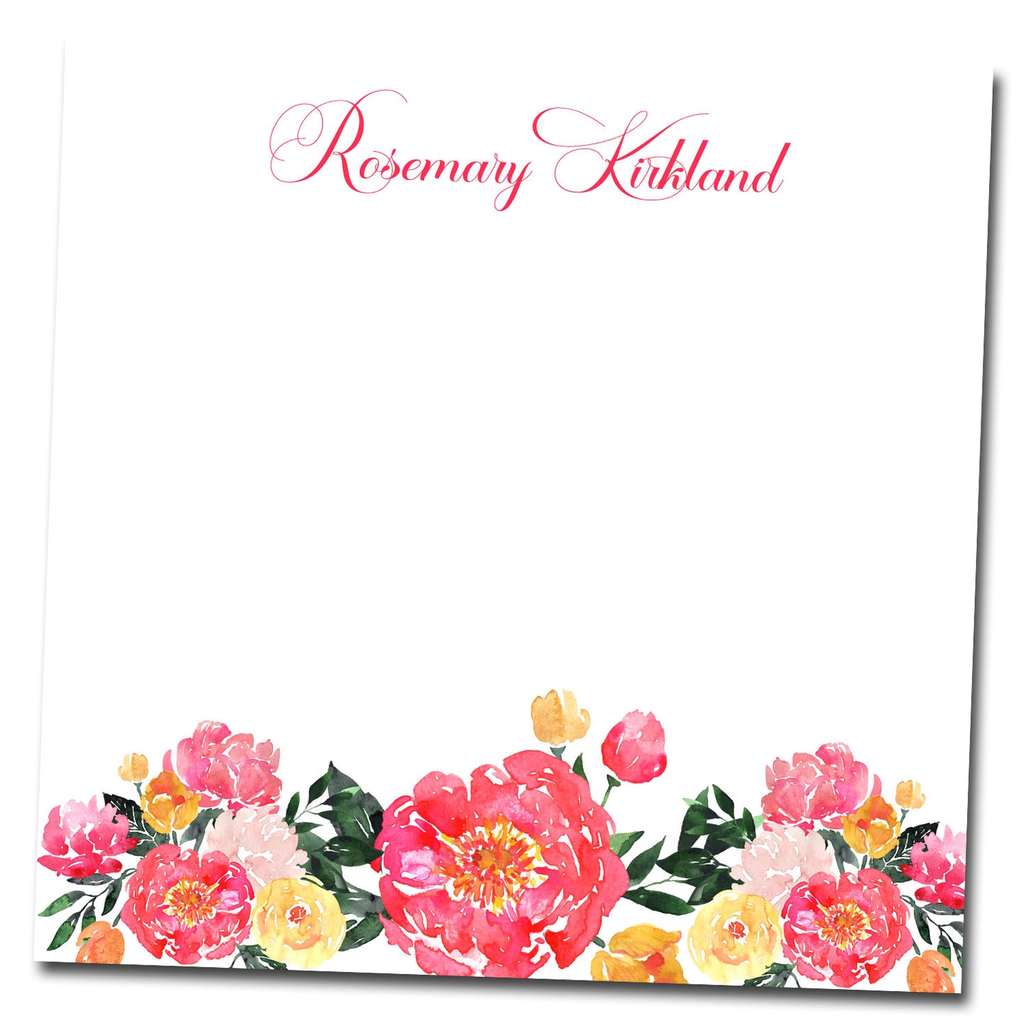 Personalized Notepad - Floral