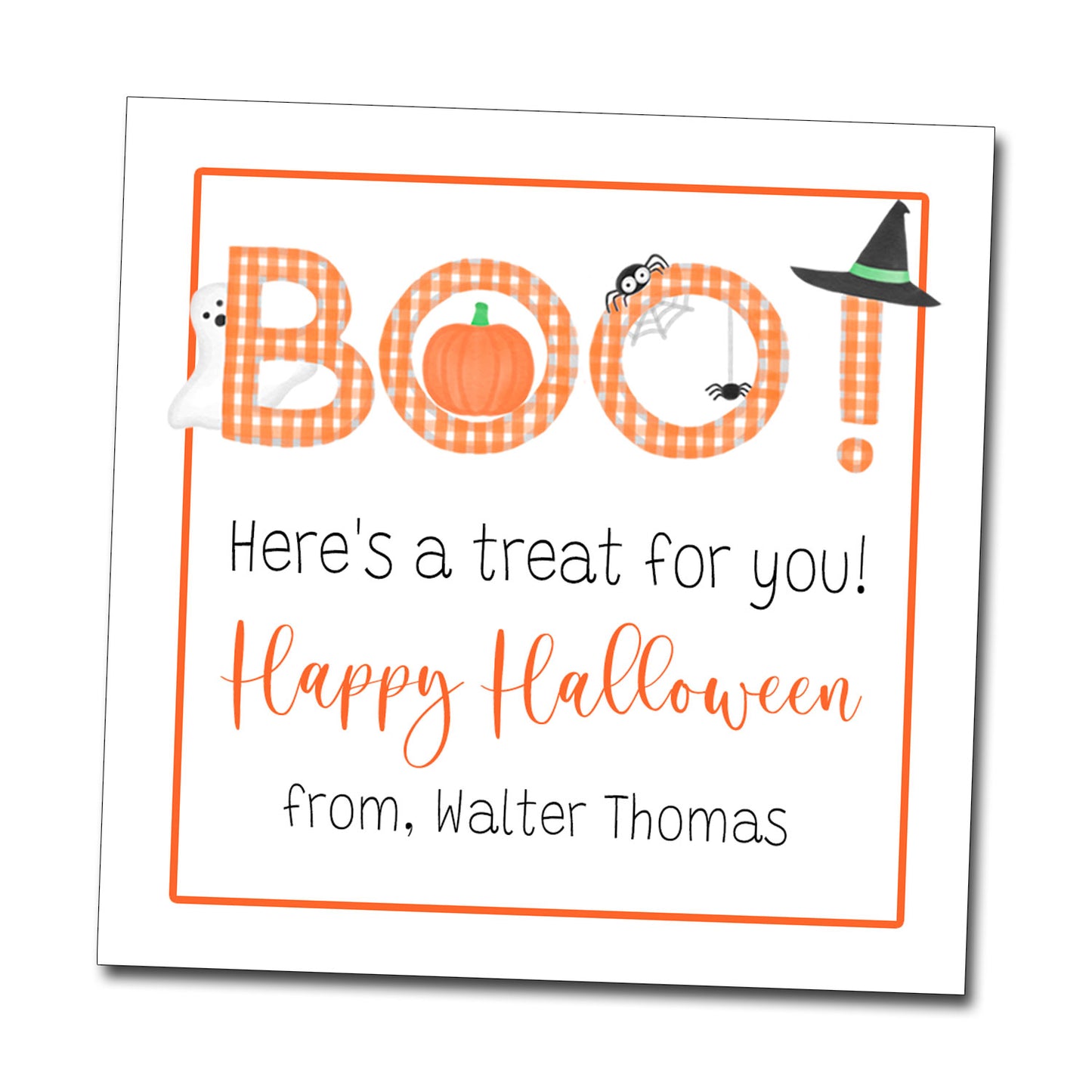 Halloween Gift Tags & Stickers - Boo!