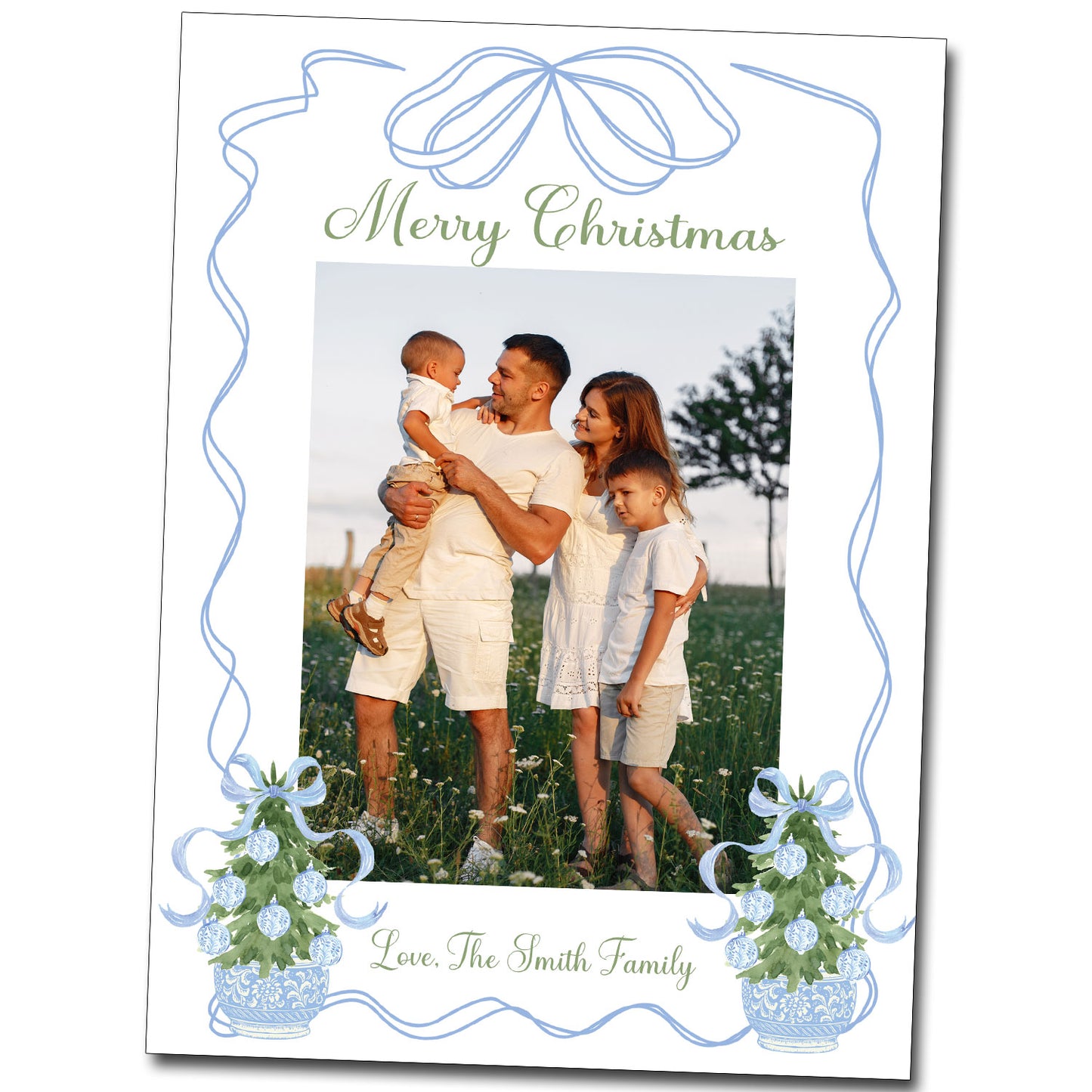 Christmas Cards - Blue Ribbon