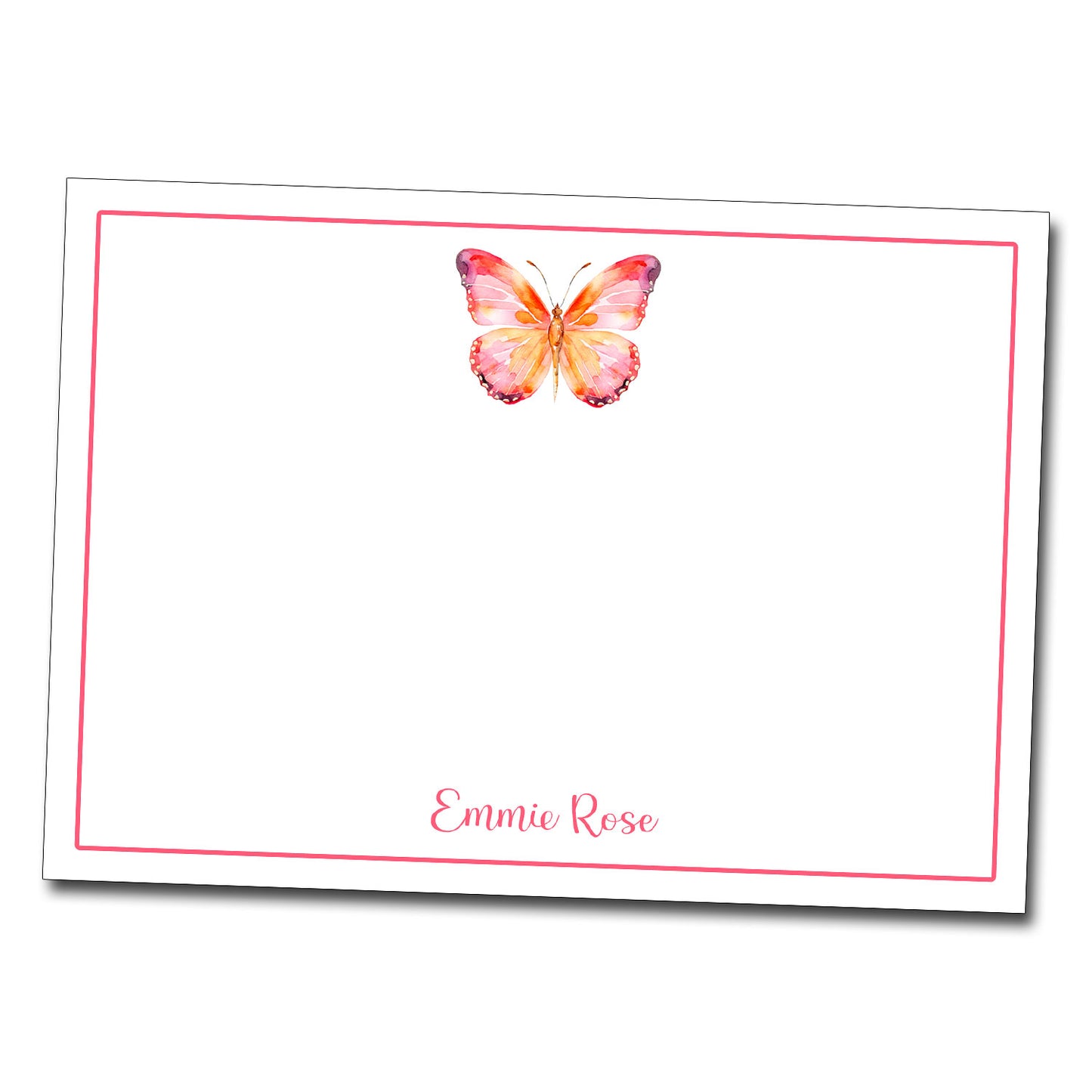 Personalized Note Cards - Butterfly