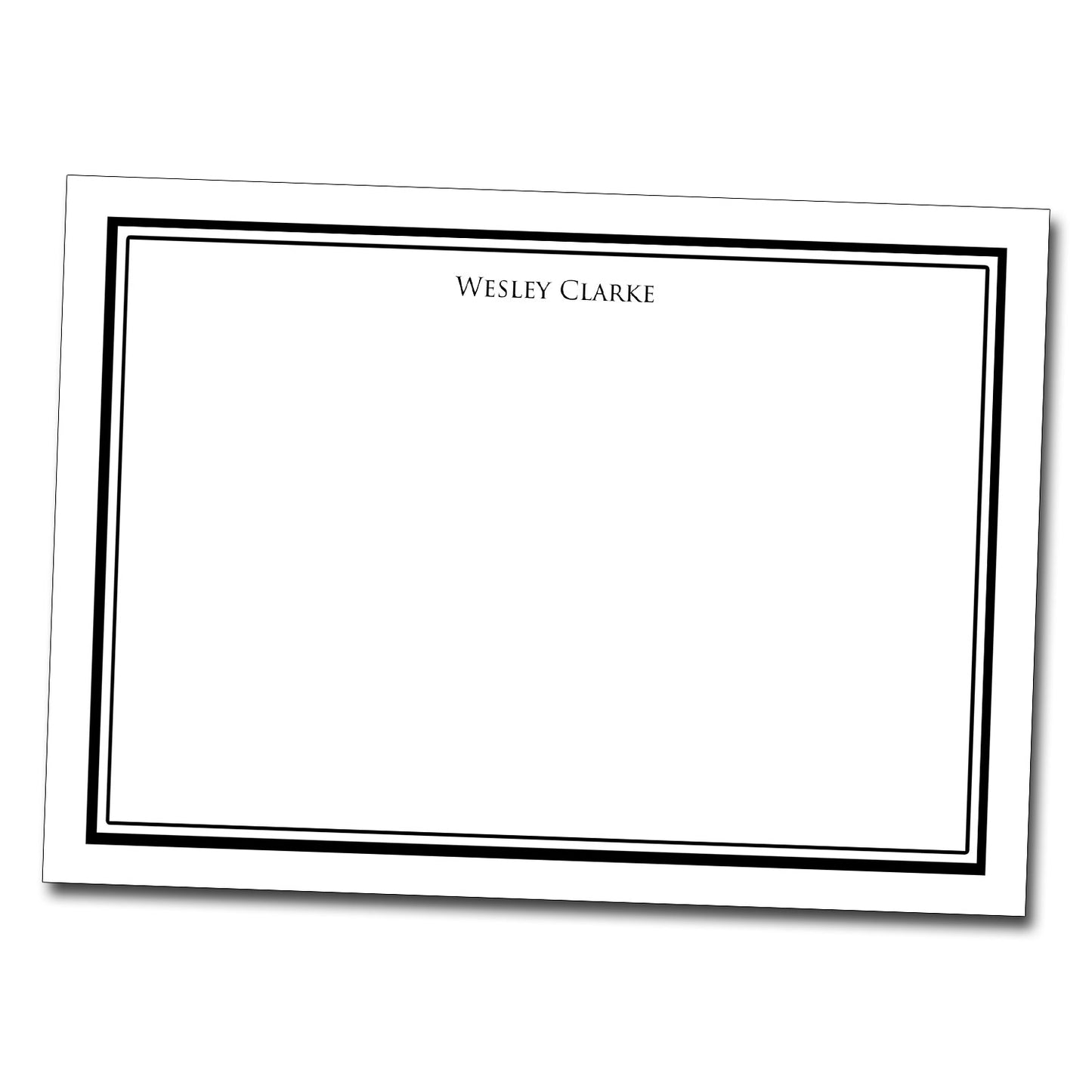 Personalized Note Cards - Black Border