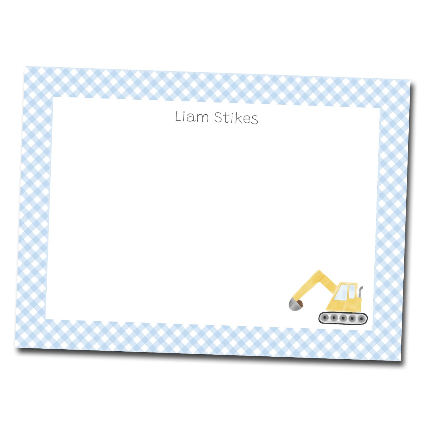 Personalized Note Cards - Digger