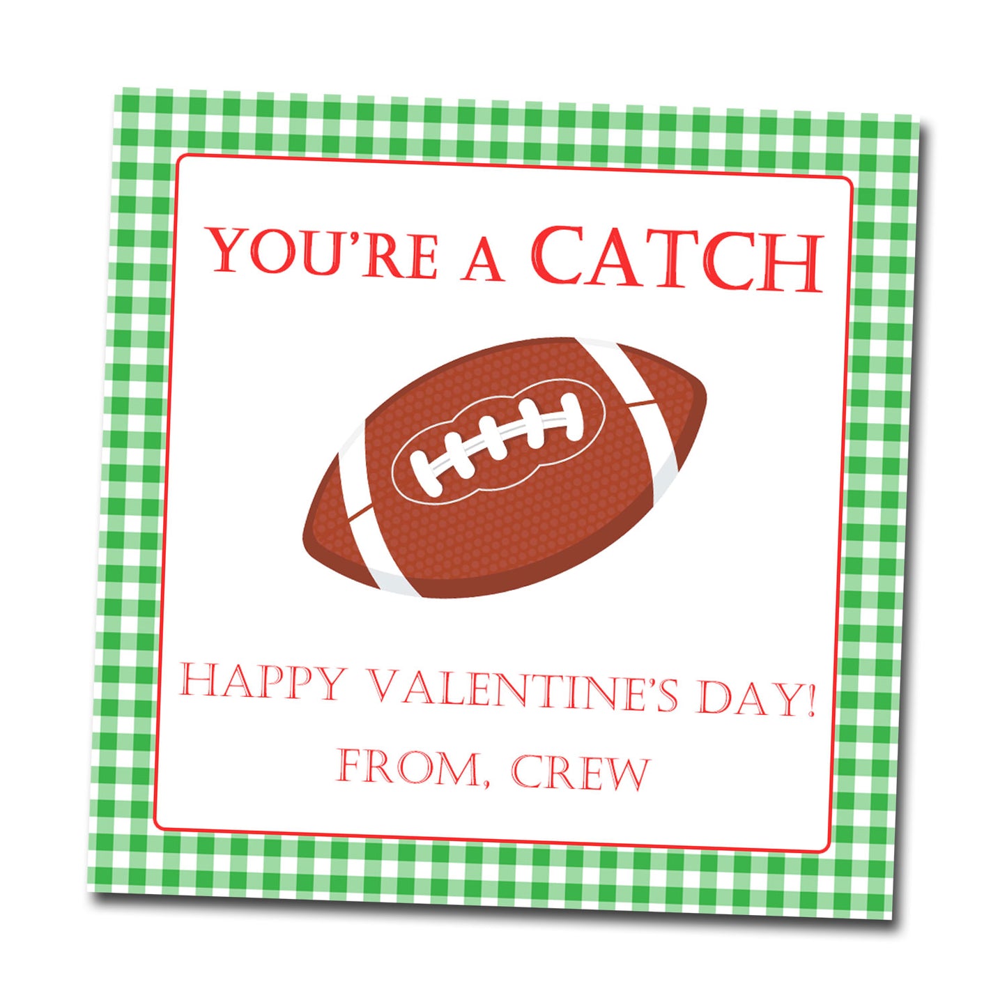 Valentine Tags & Stickers - Football