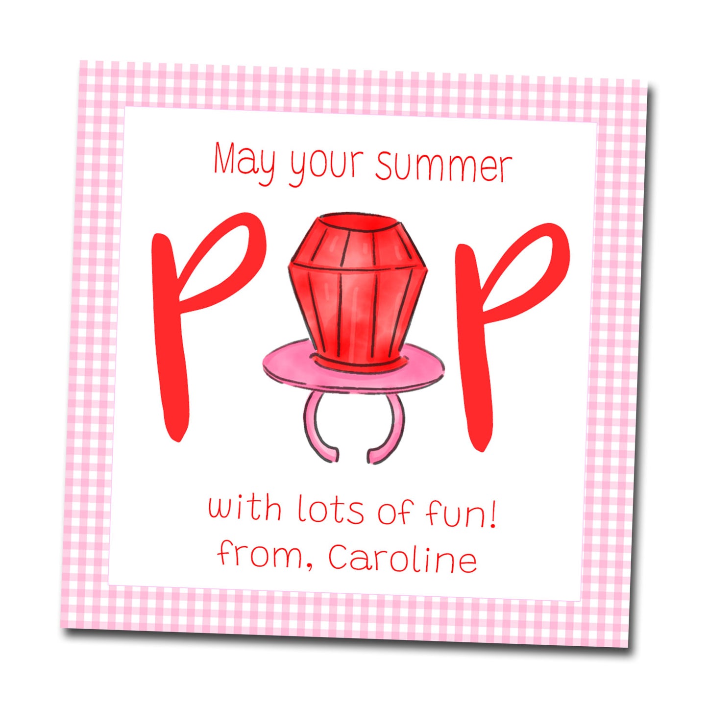Gift Tags & Stickers - Ring Pop