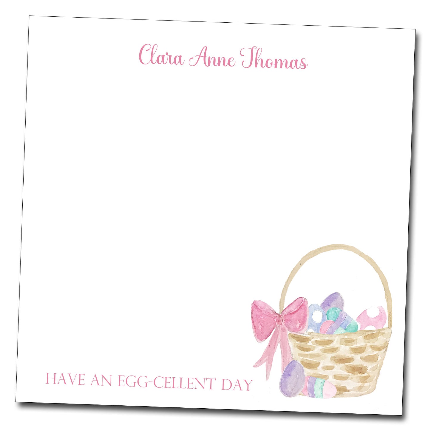 Personalized Notepad - Easter Basket