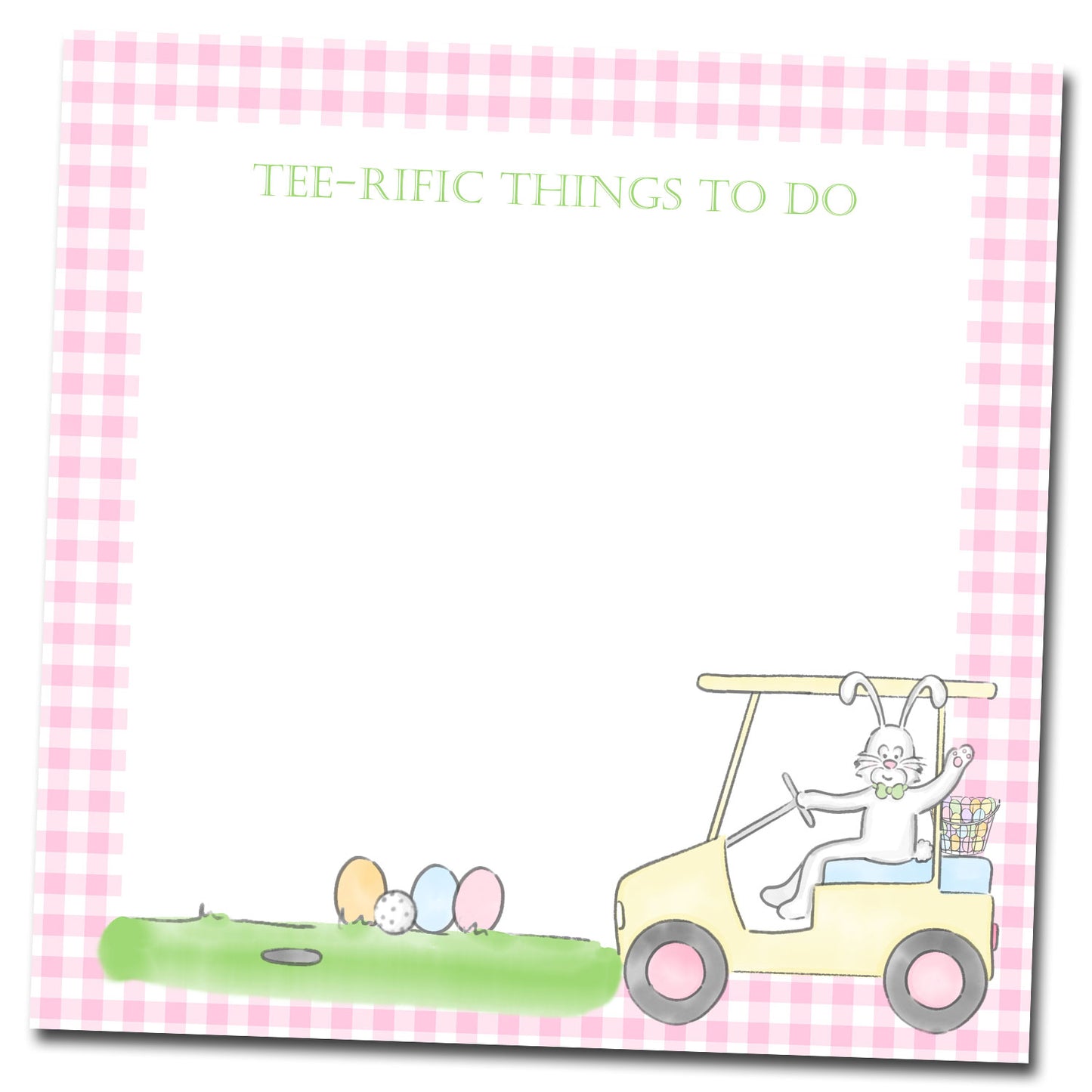 Personalized Notepad - Golf Bunny
