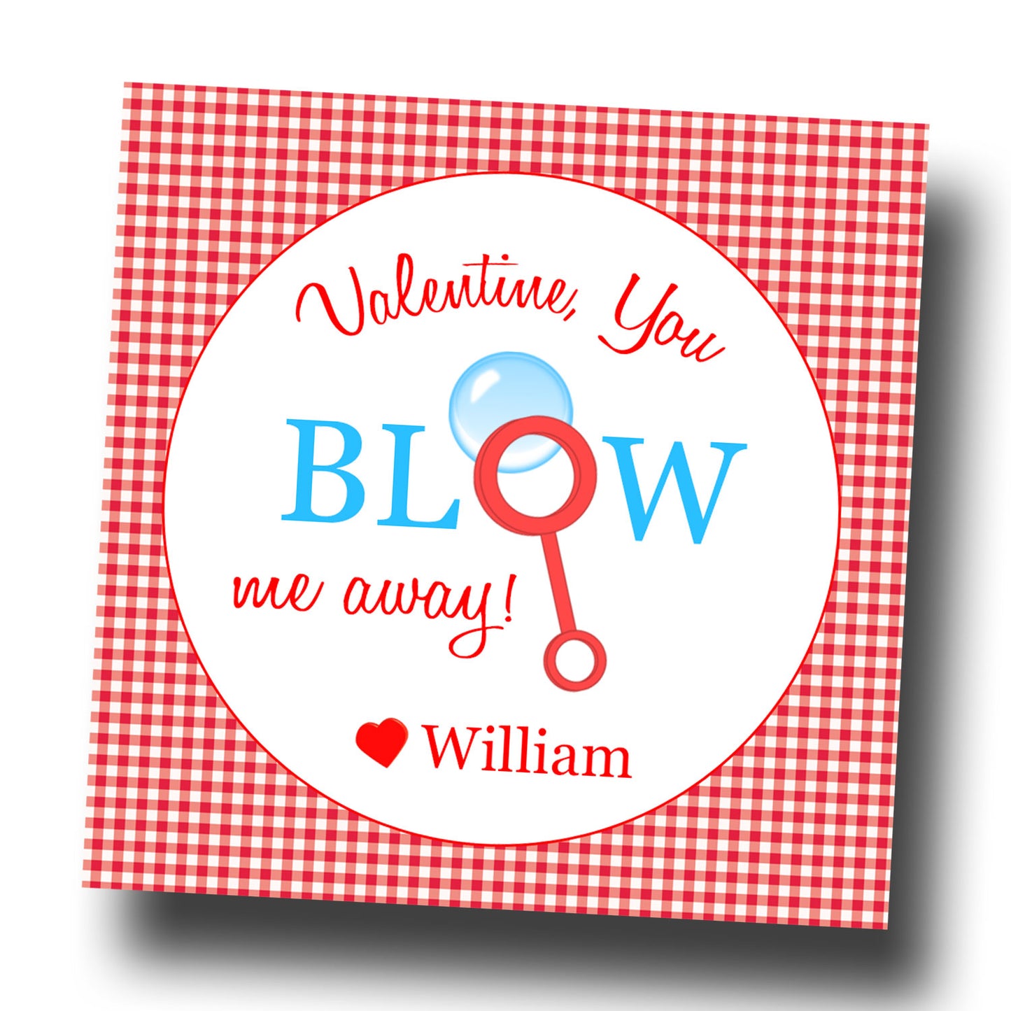 Valentine Tags & Stickers - Bubbles