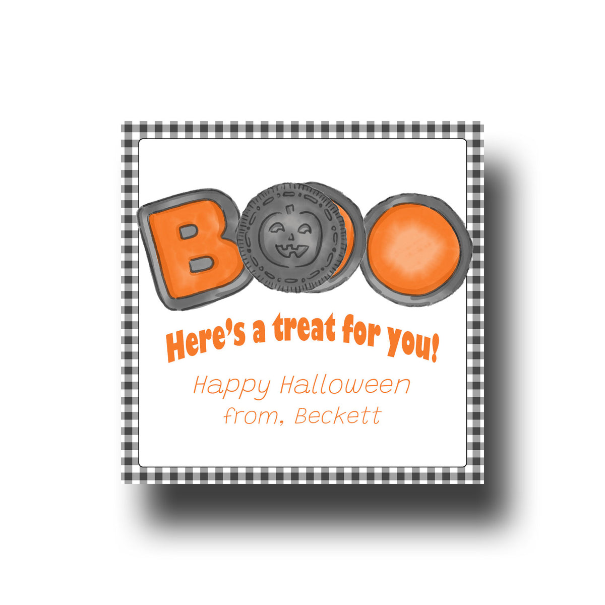 Boo Cookie Halloween Gift Tags & Stickers