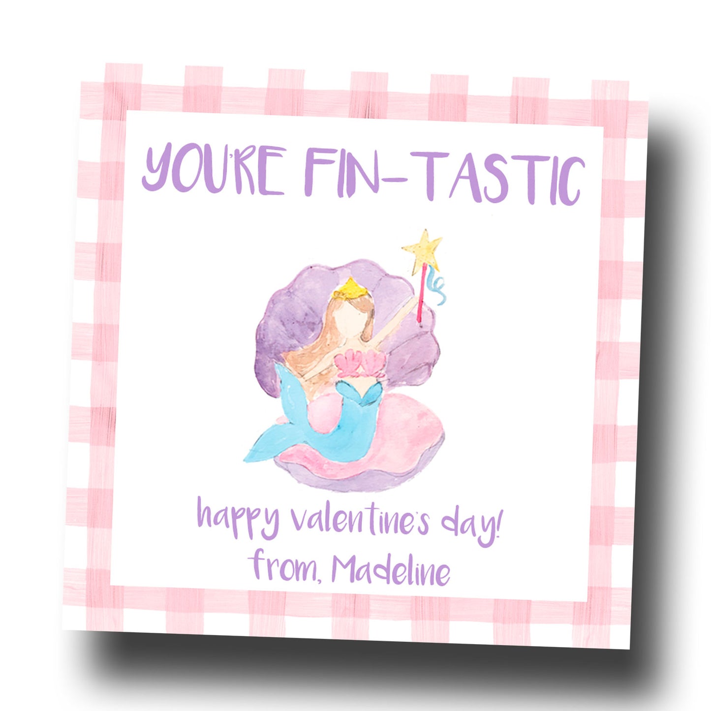 Valentine Tags & Stickers - Mermaid