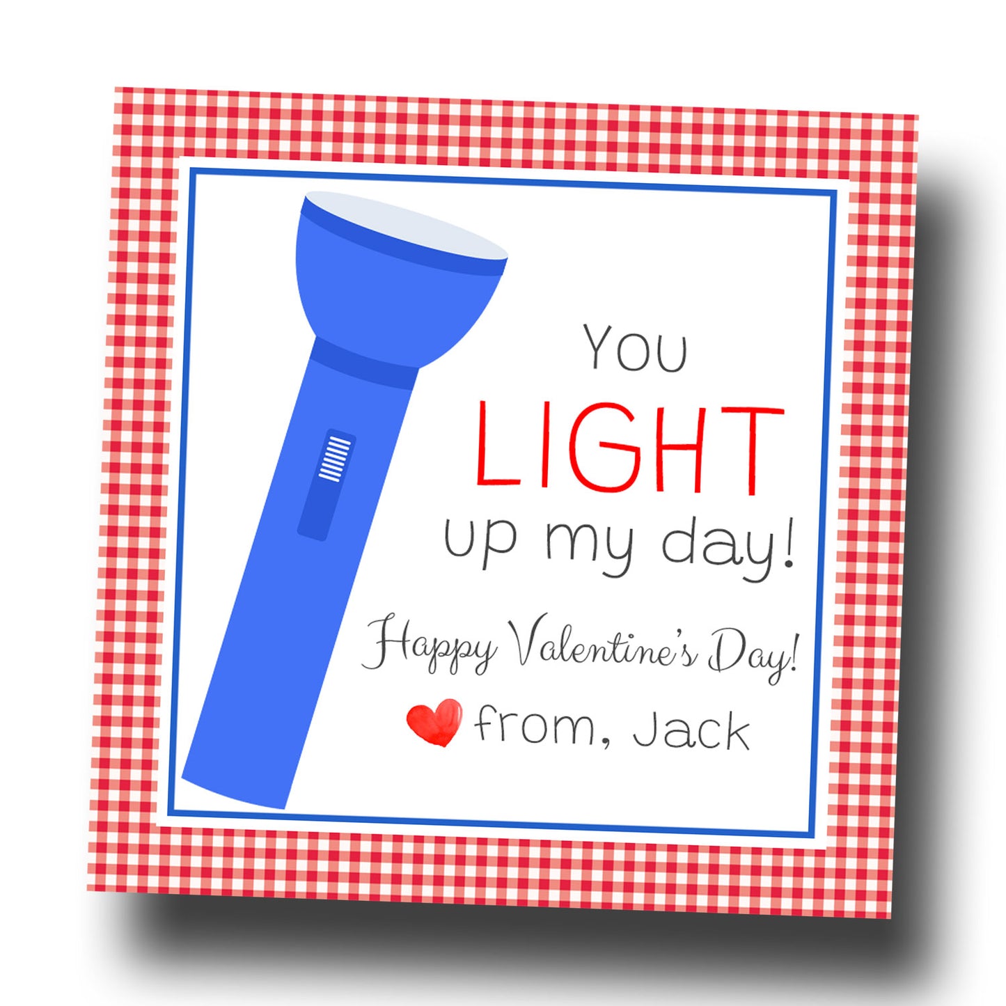 Valentine Tags & Stickers - Flashlight