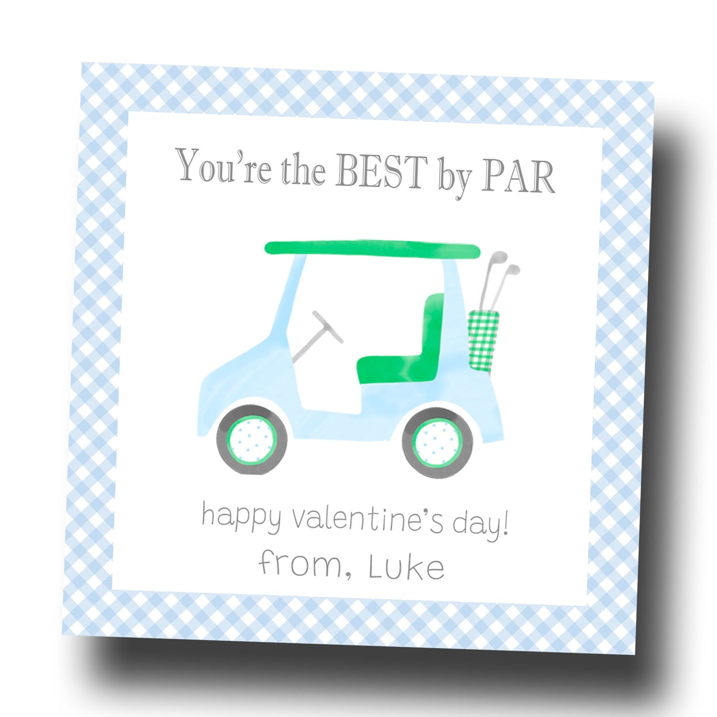 Valentine Tags & Stickers - Golf