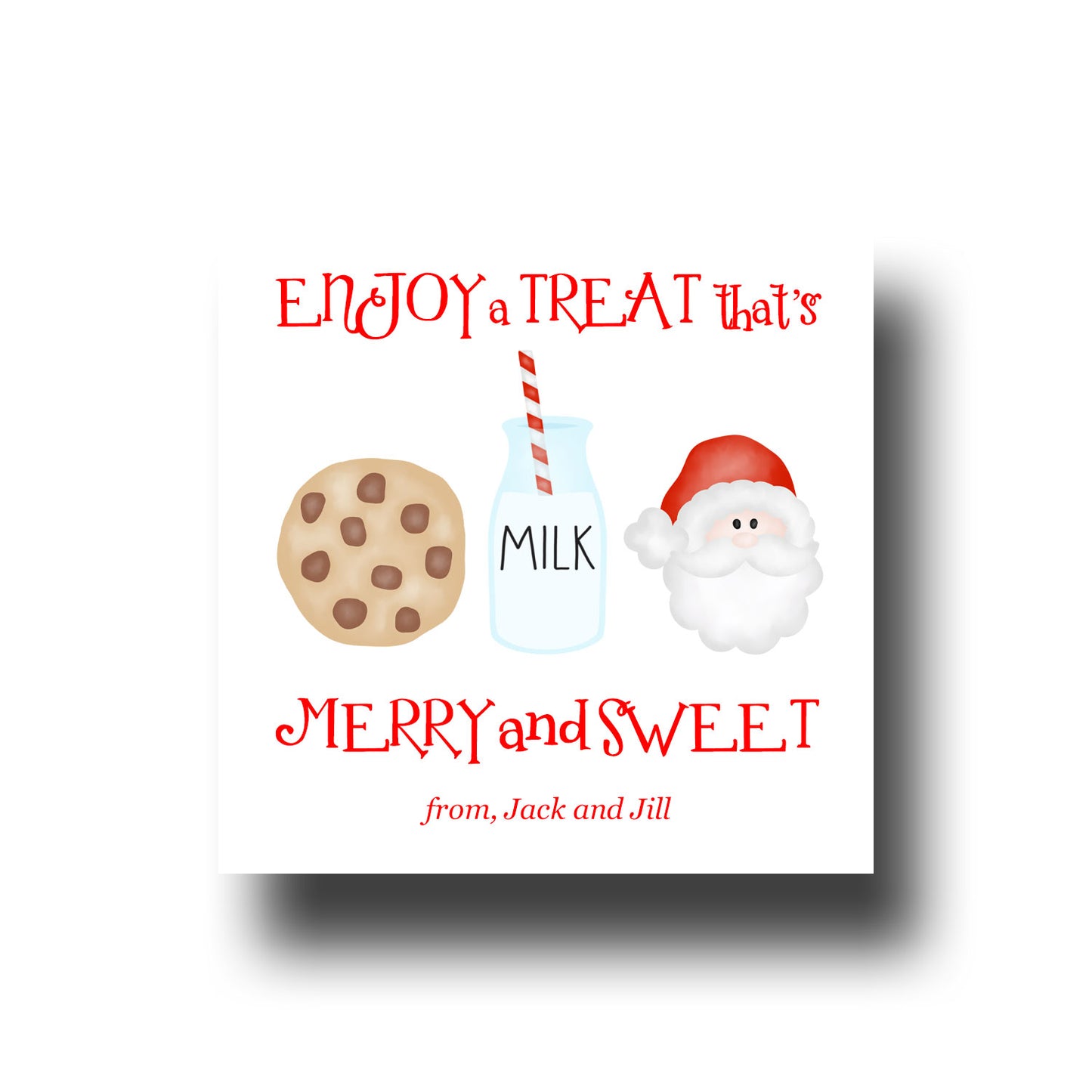 Gift Tags & Stickers - Santa Sweet Treat