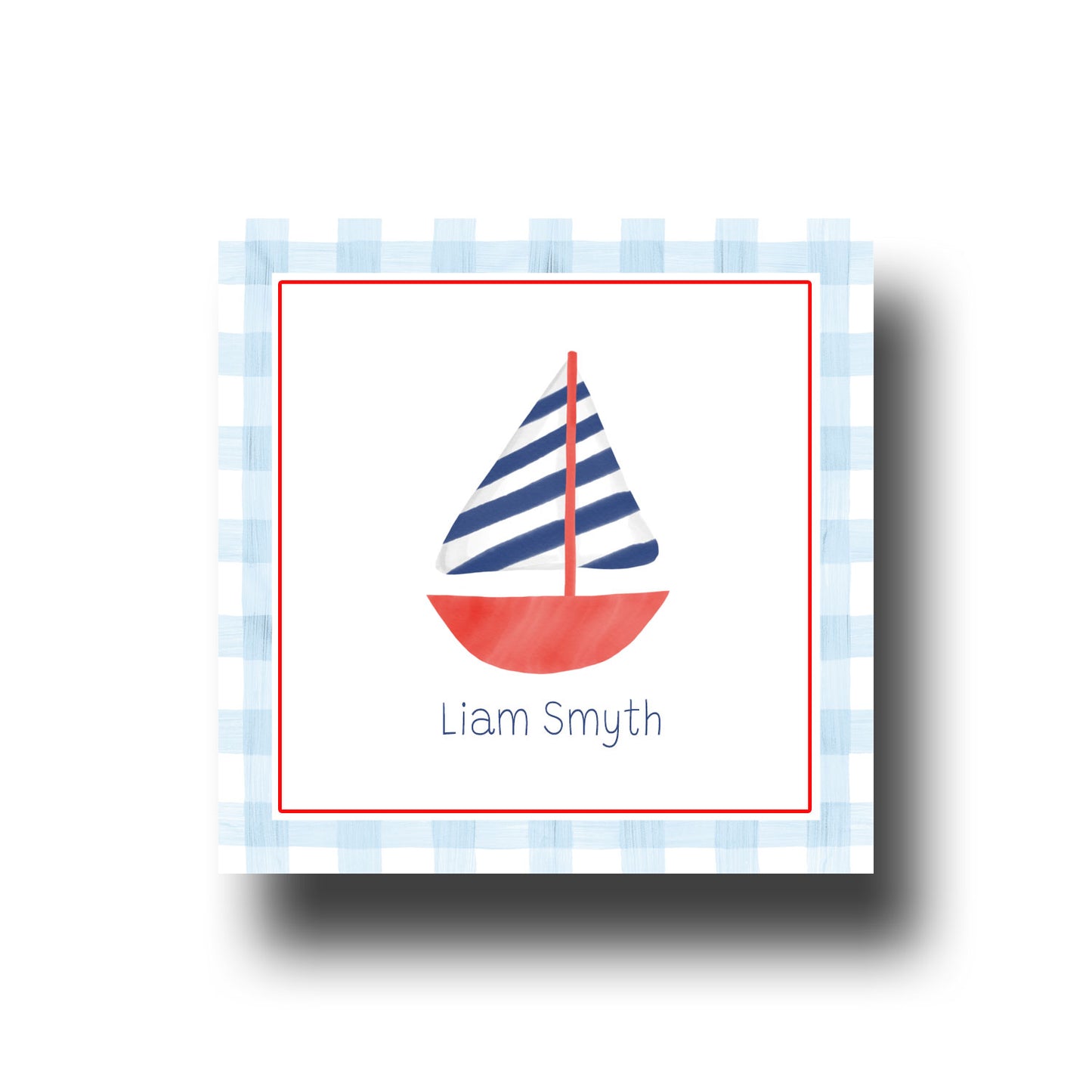 Personalized Enclosure Cards - Sailboat