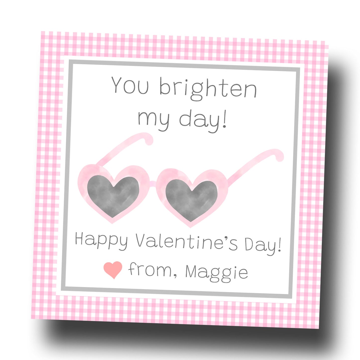 Valentine Tags & Stickers - Brighten my day!