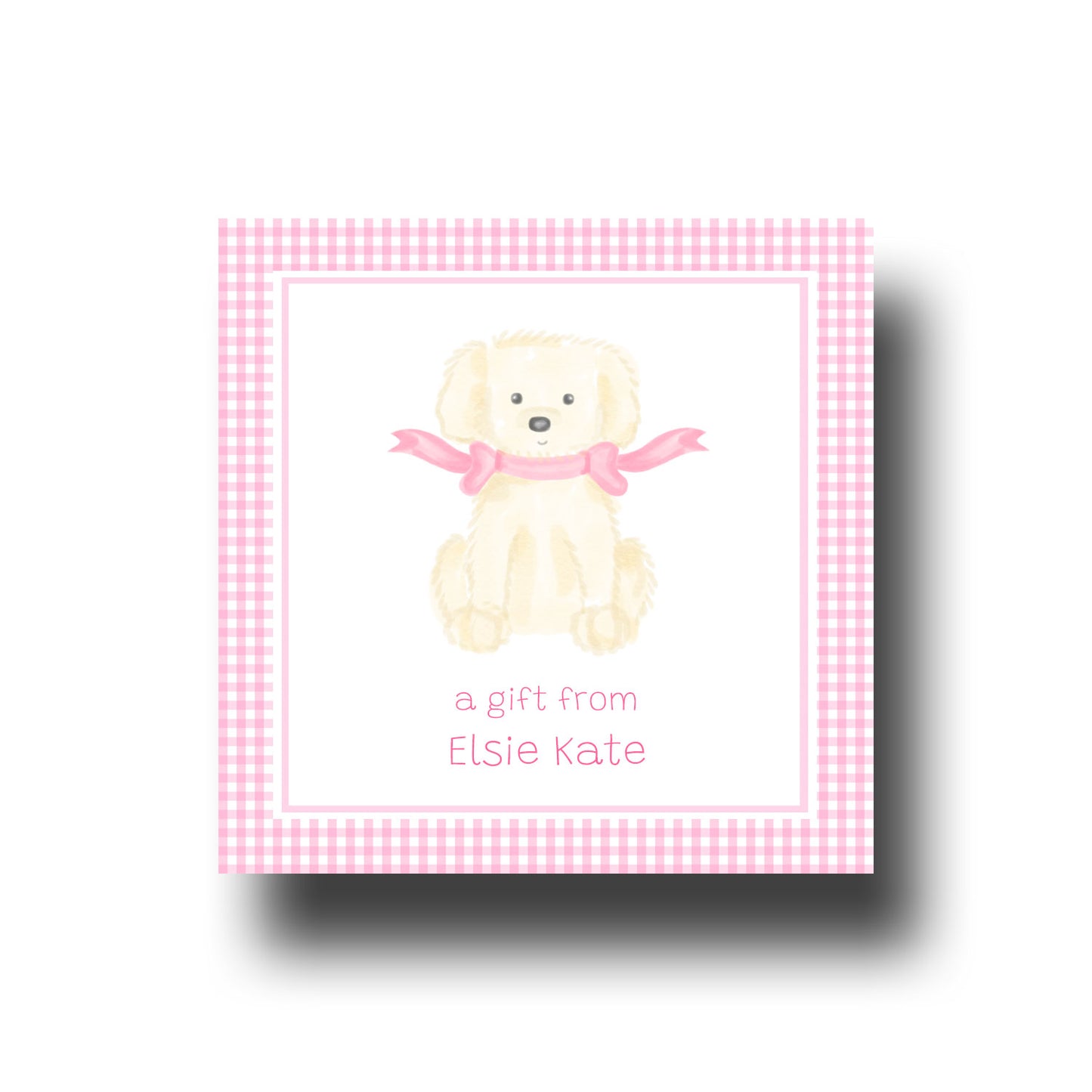 Personalized Enclosure Cards - Puppy Dog