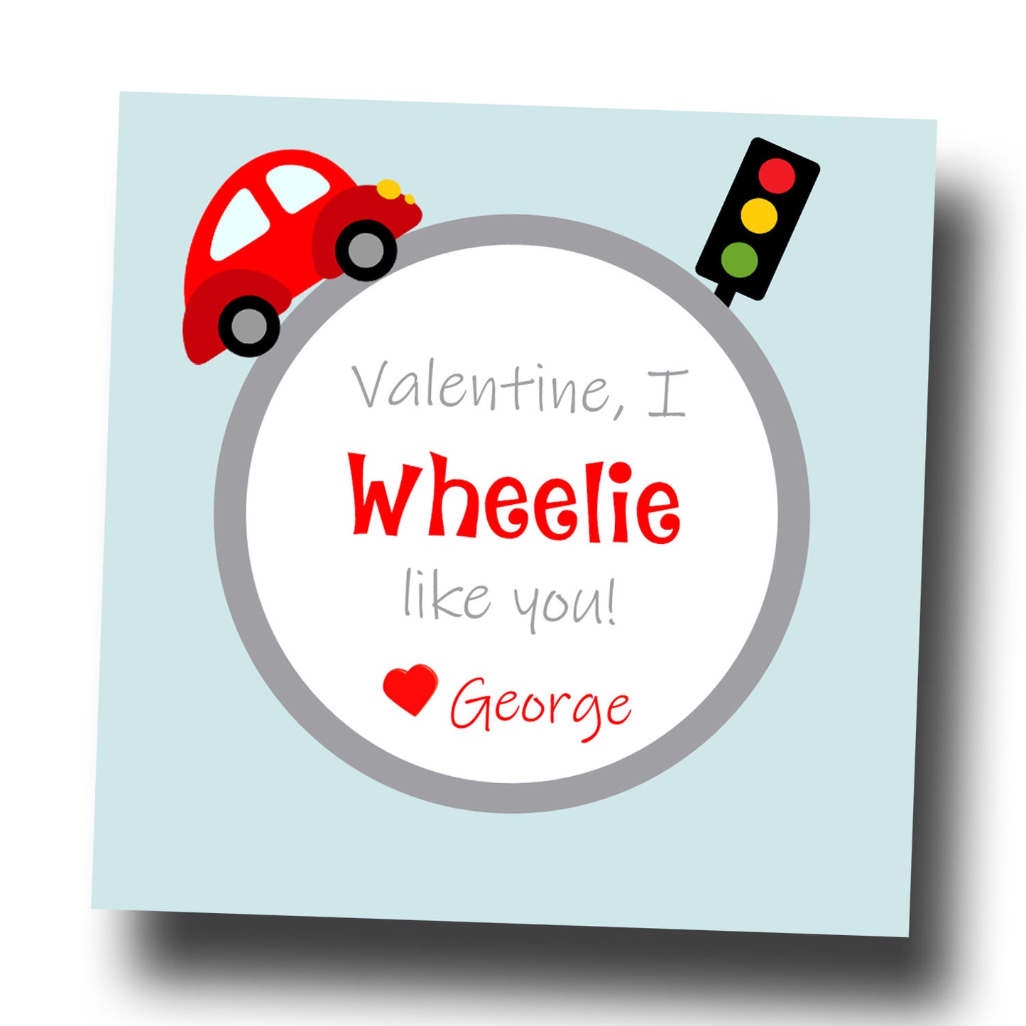 Valentine Tags & Stickers - Wheelie