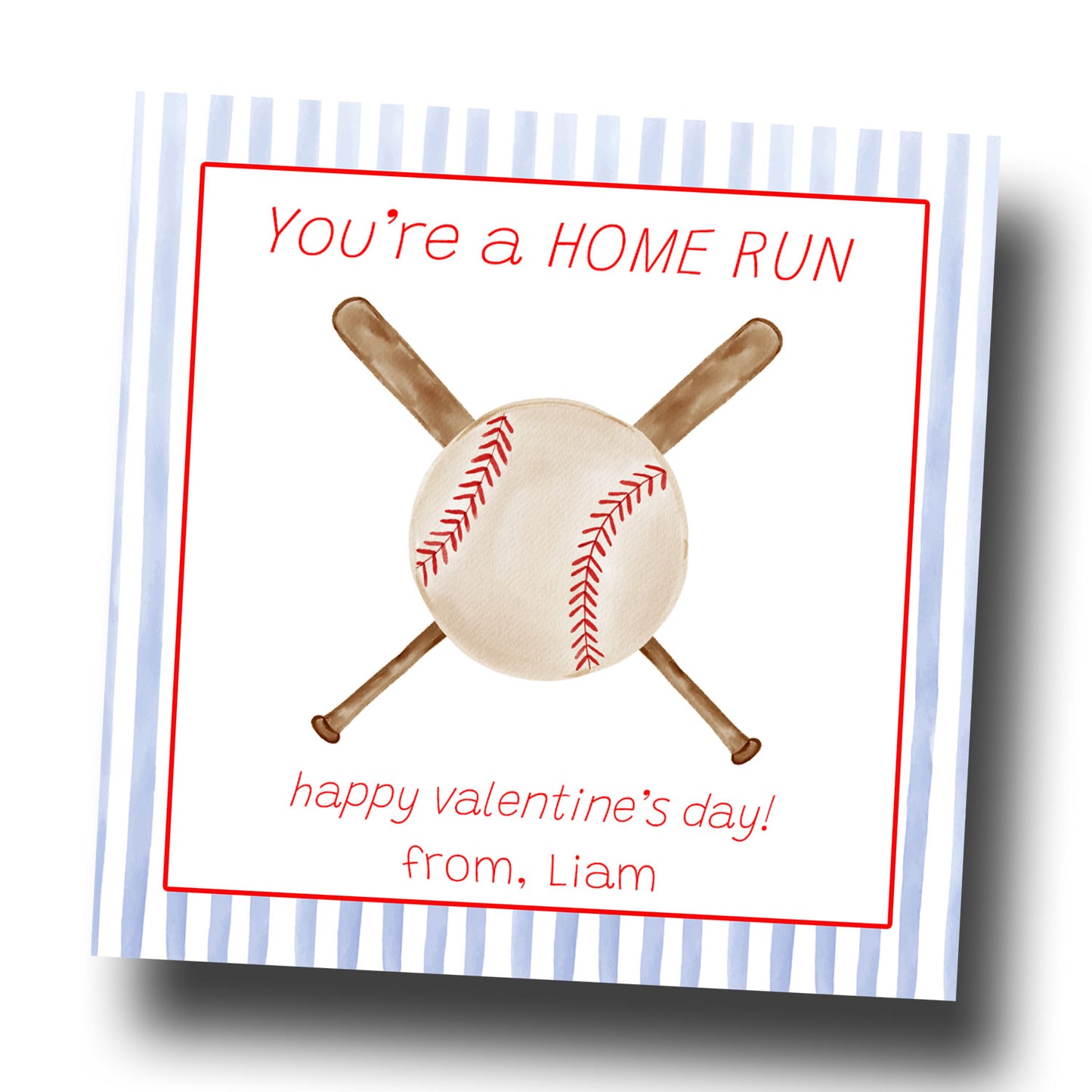 Valentine Tags & Stickers - Baseball