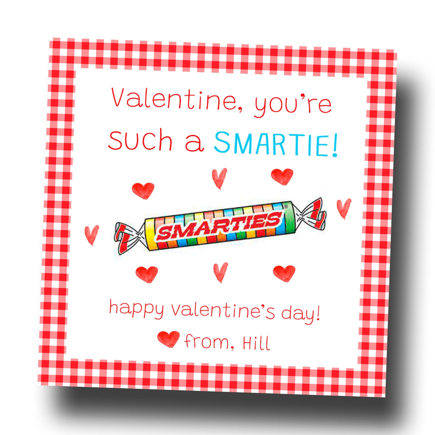 Valentine Tags & Stickers - Smarties