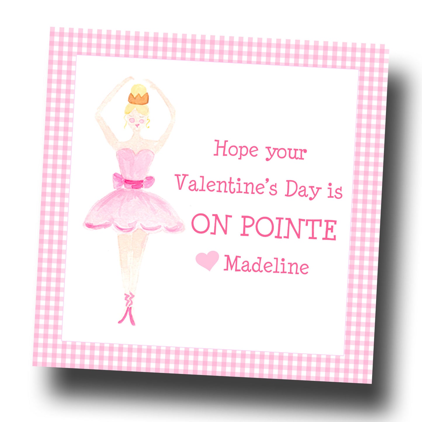 Valentine Tags & Stickers - Ballerina