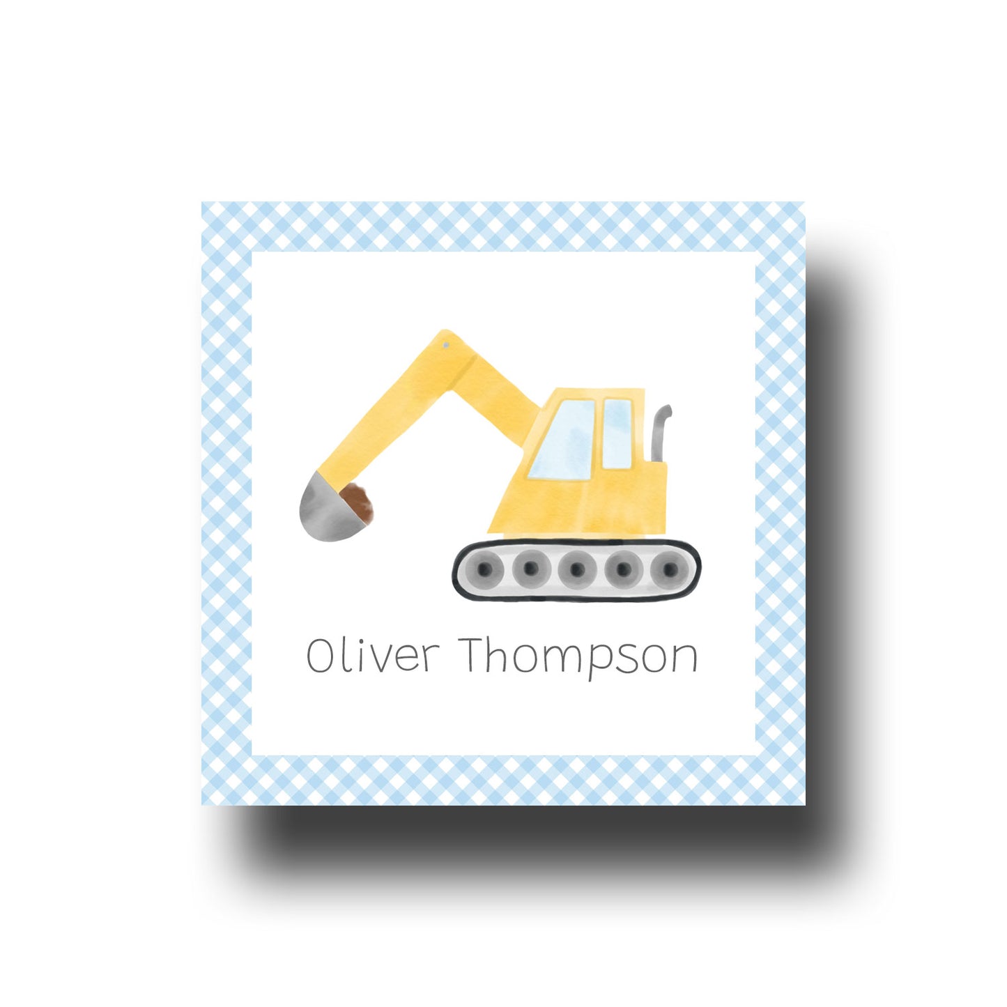 Personalized Enclosure Cards - Digger