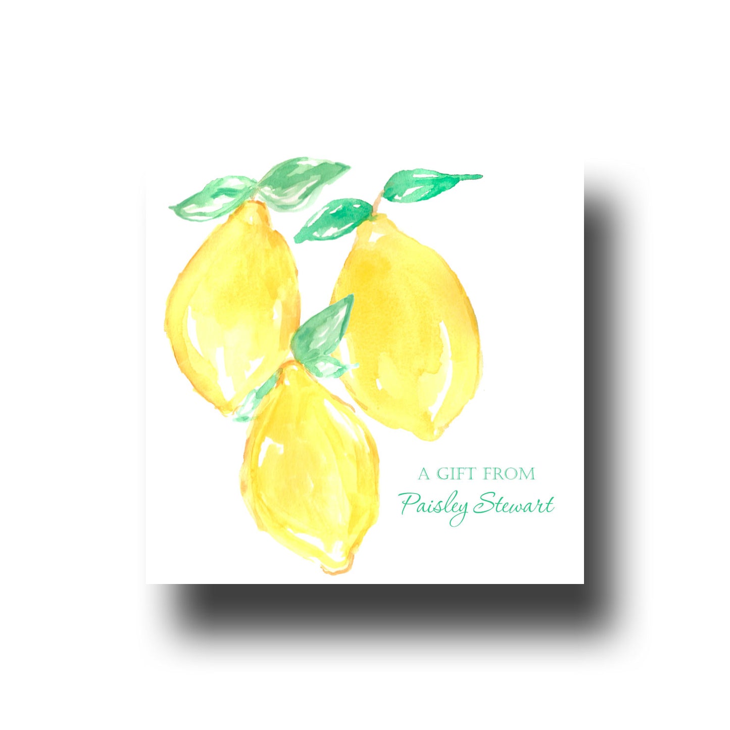 Personalized Enclosure Cards - Lemons
