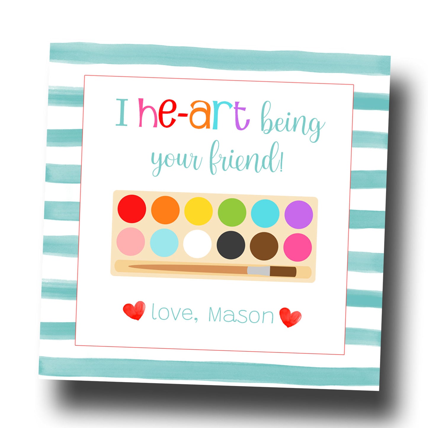 Valentine Tags & Stickers - Art Paint