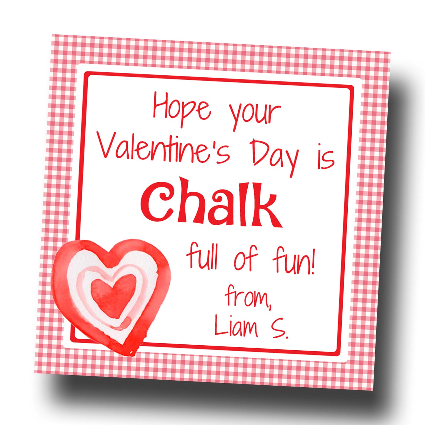 Valentine Tags & Stickers - Chalk