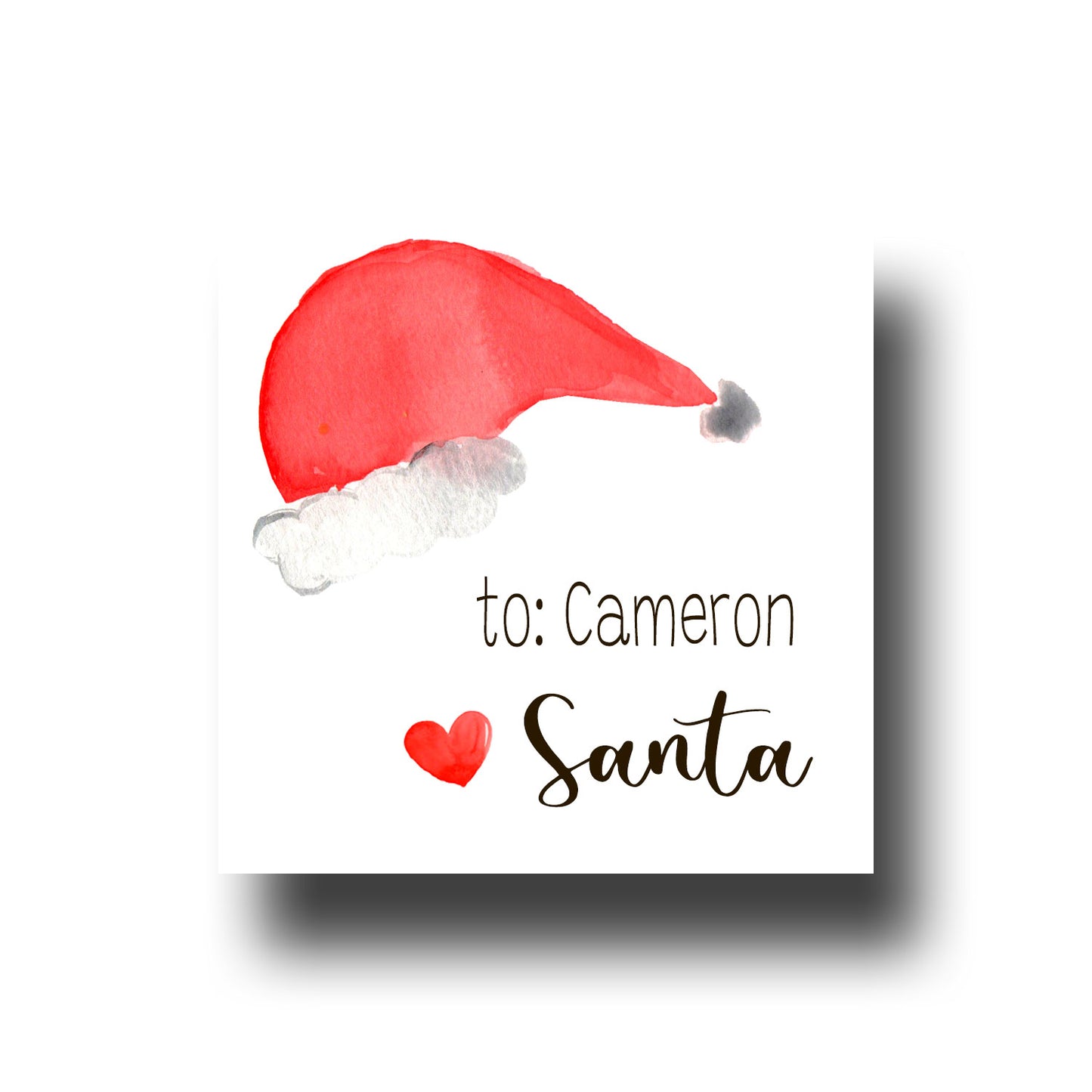 Gift Tags & Stickers - Santa hat