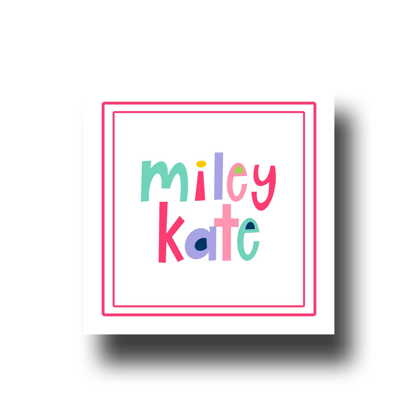 Personalized Enclosure Cards - Fun Font