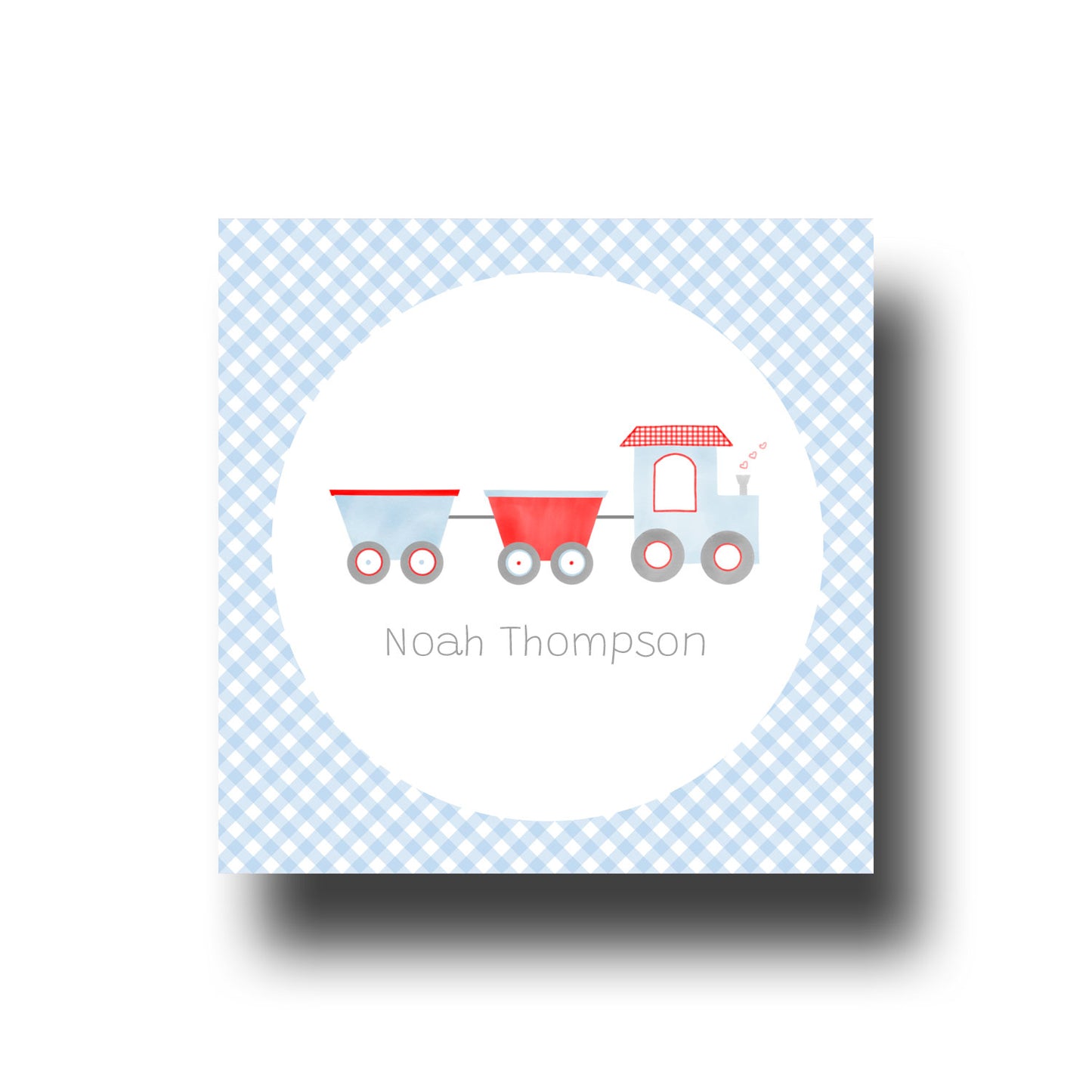 Personalized Enclosure Cards - Train