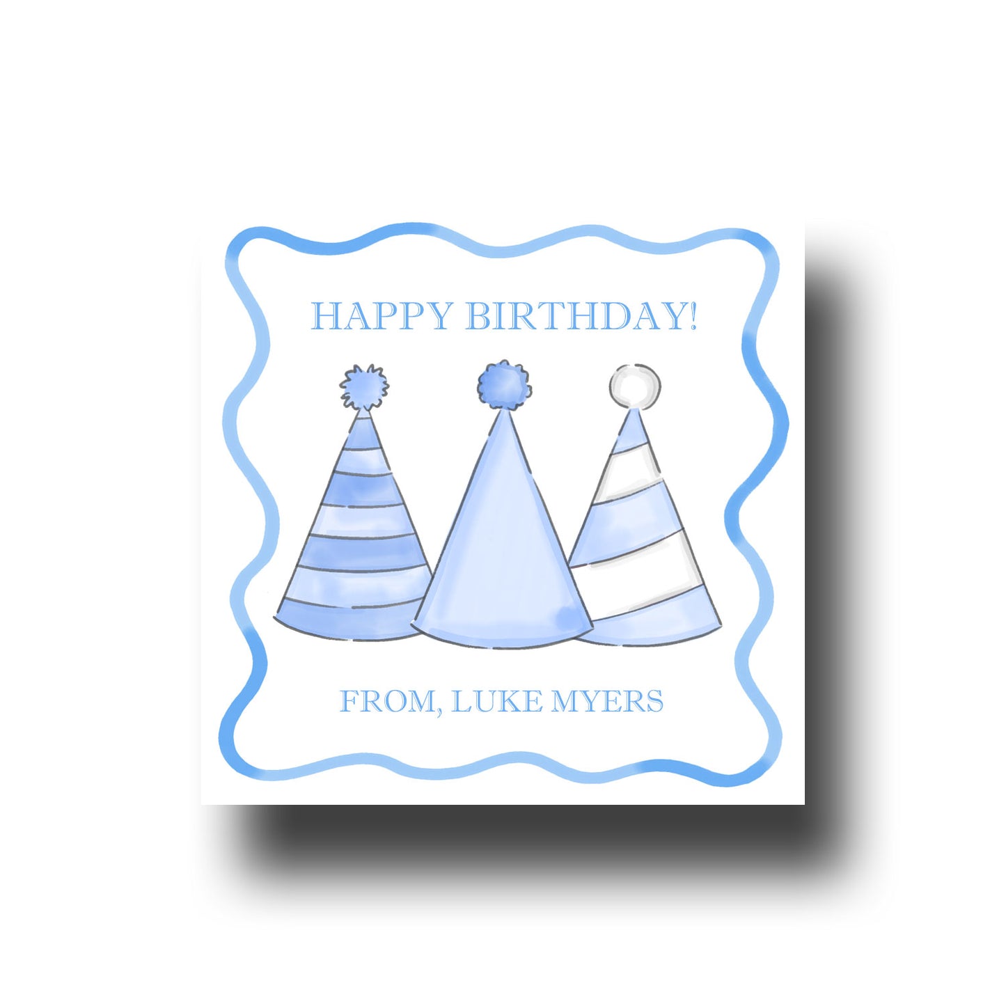 Birthday Gift Tags & Stickers - Party Hats