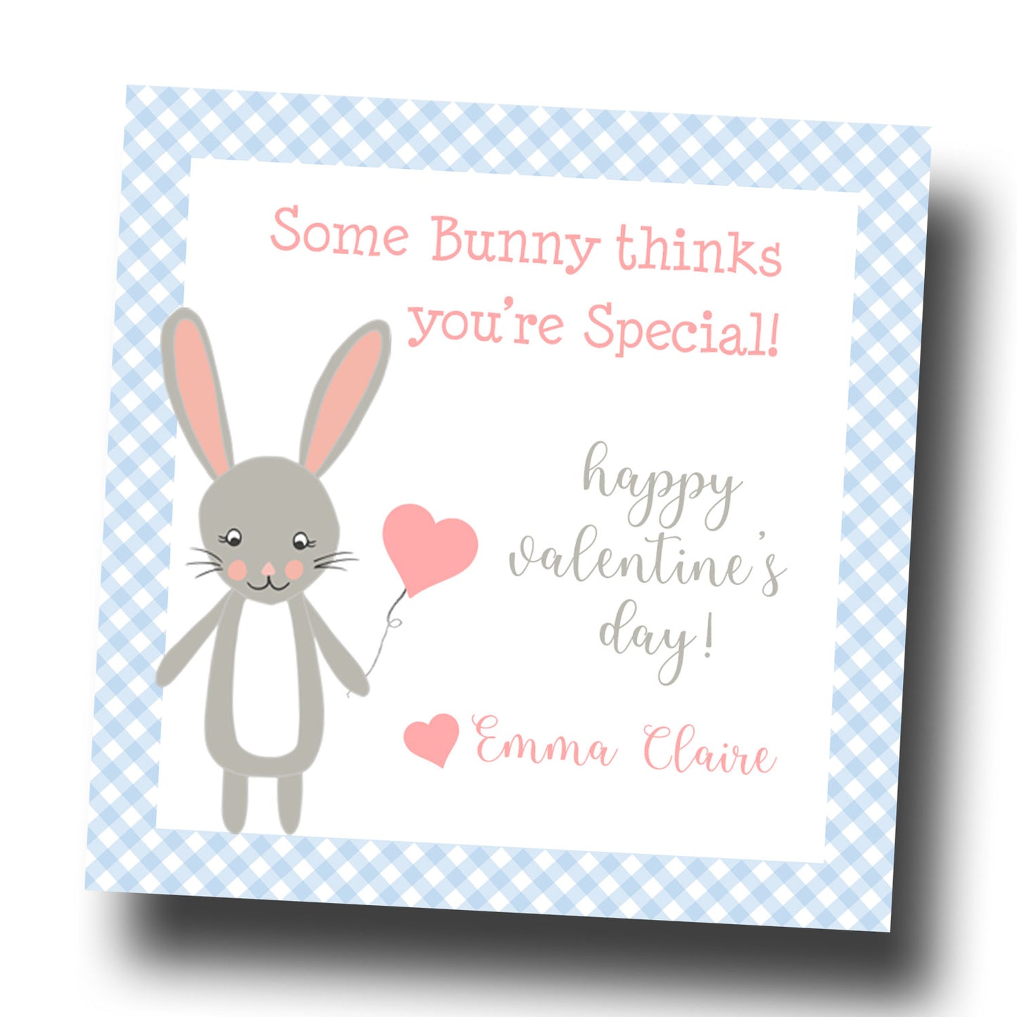 Valentine Tags & Stickers - Bunny