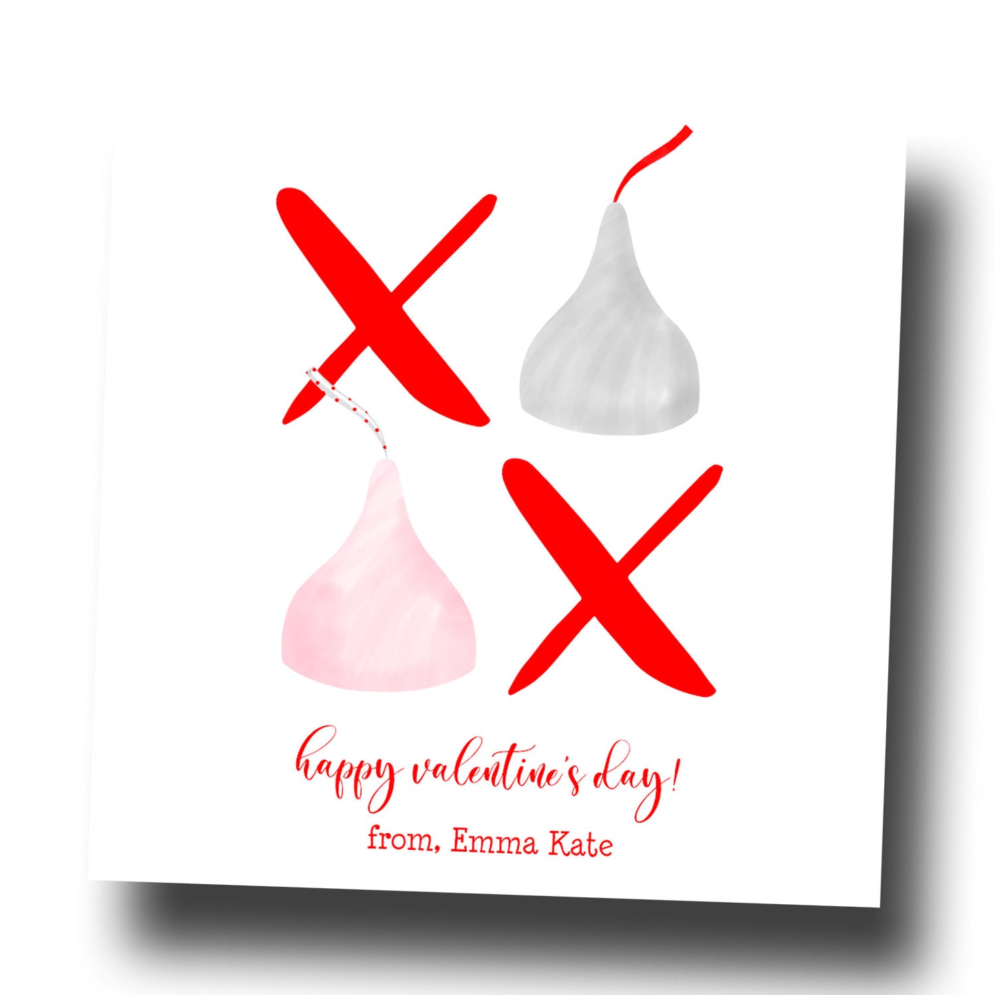 Valentine Tags & Stickers - Hugs and Kisses