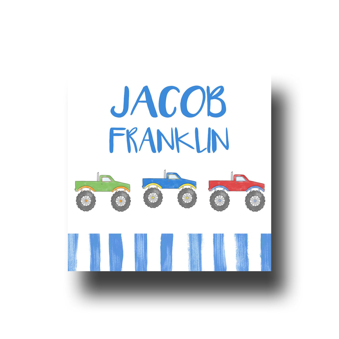 Personalized Enclosure Cards - Trucks