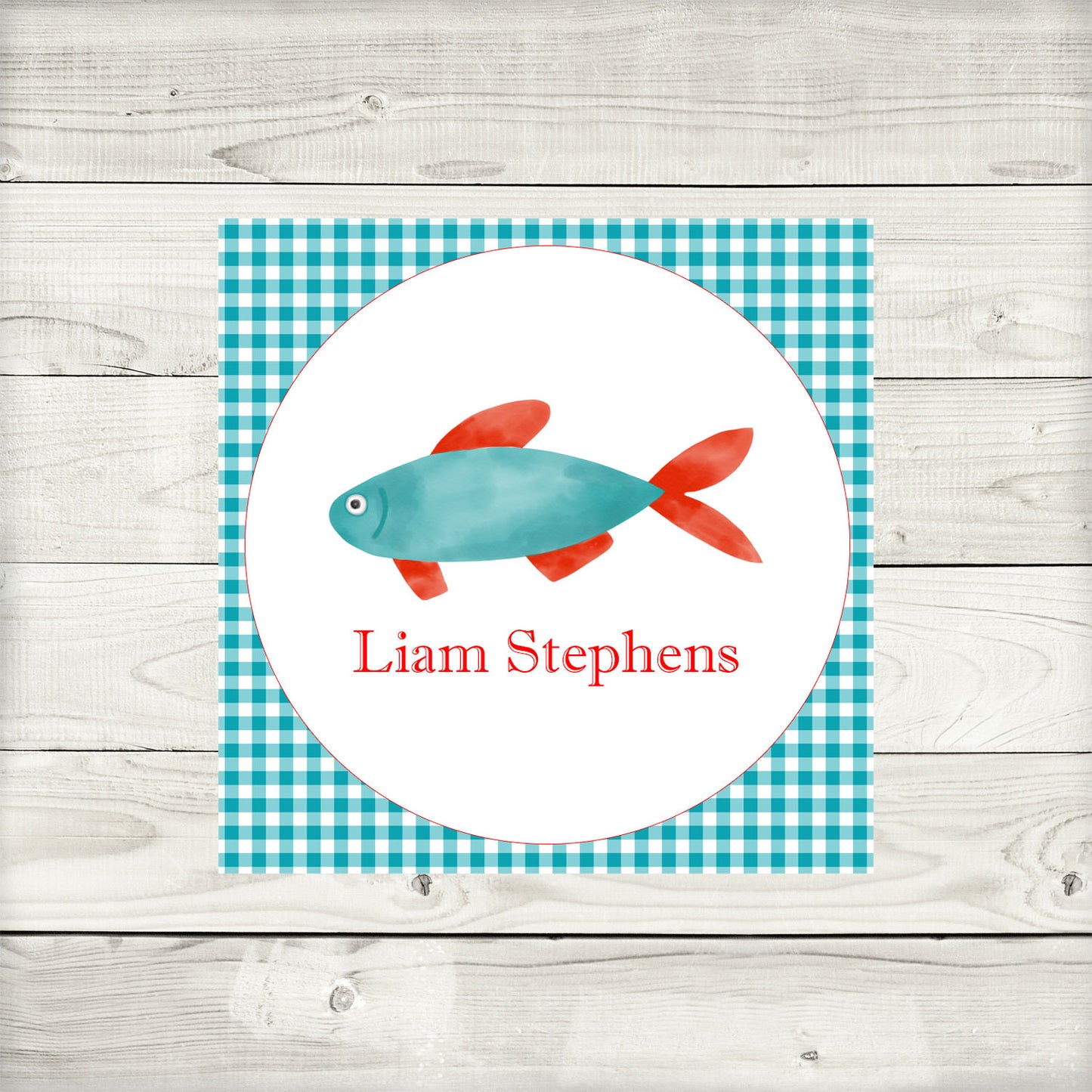 Personalized Enclosure Cards - Fish