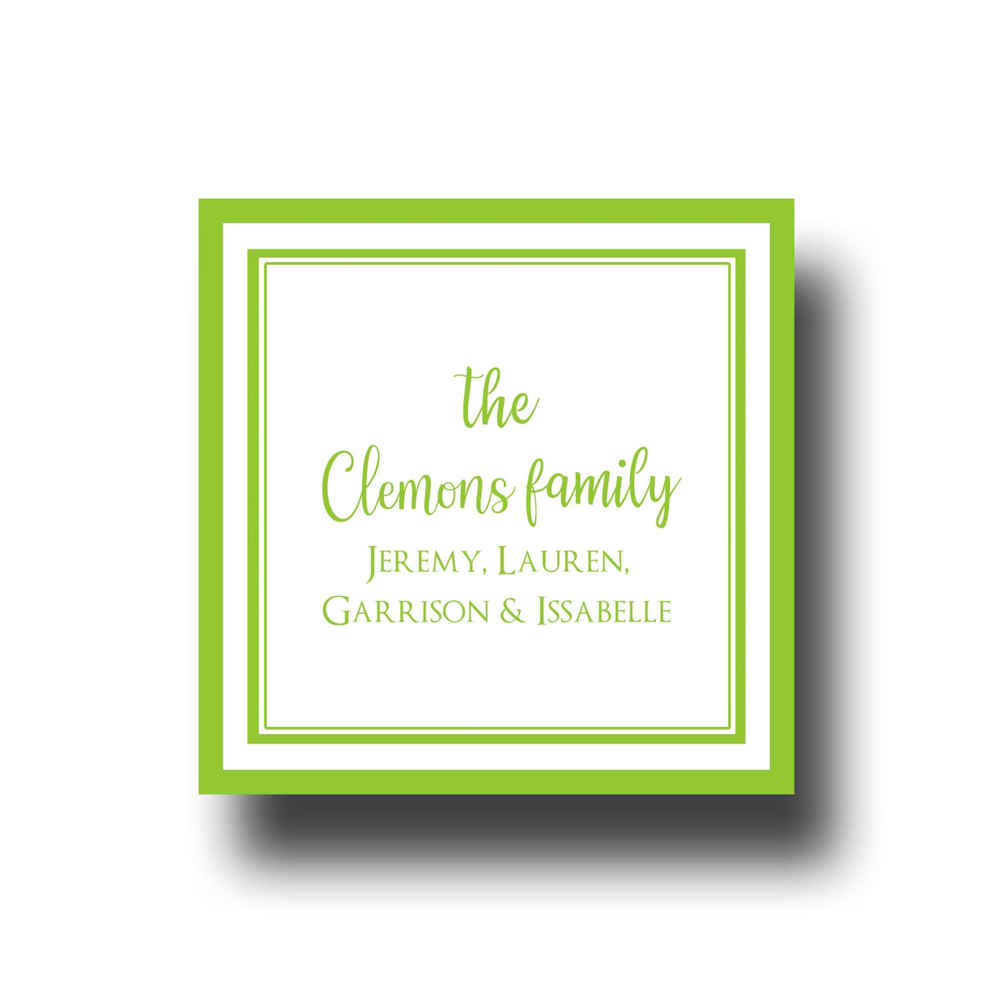 Personalized Enclosure Cards - Family
