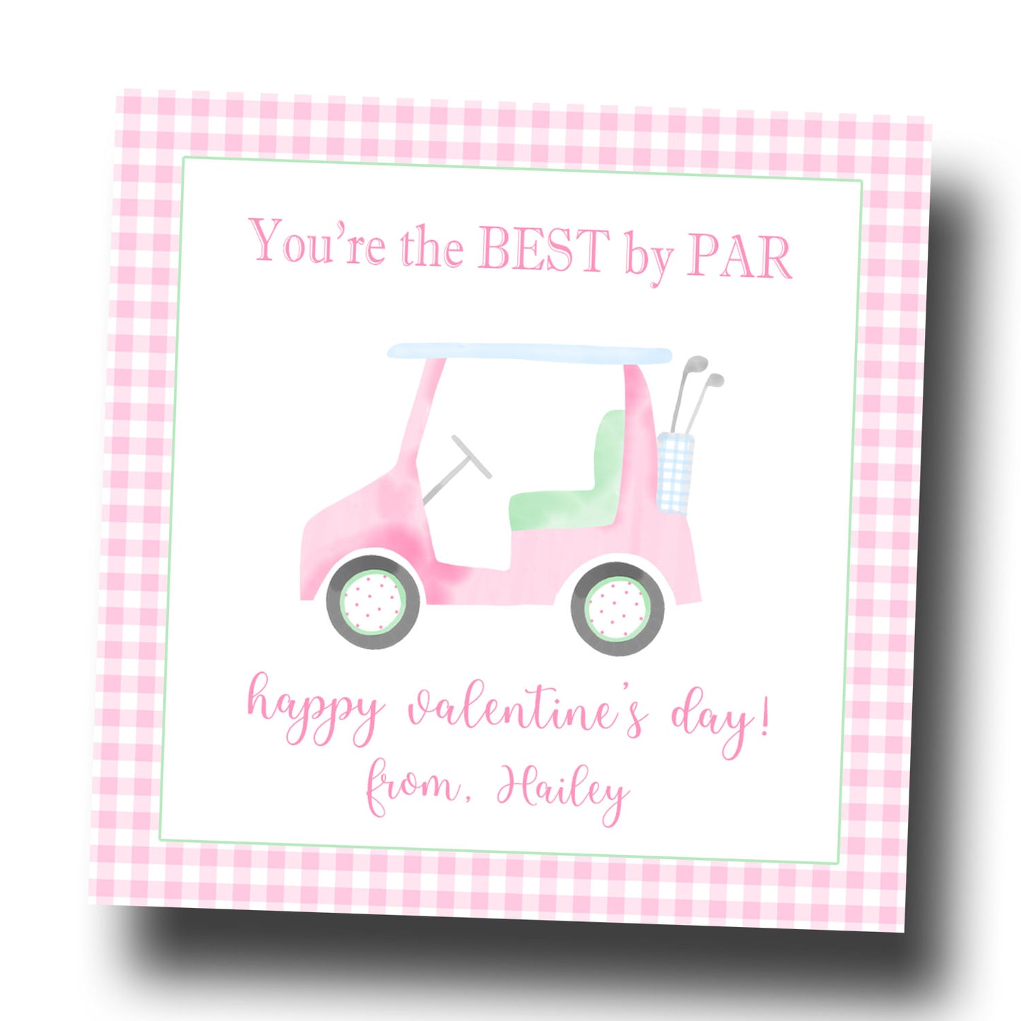 Valentine Tags & Stickers - Golf