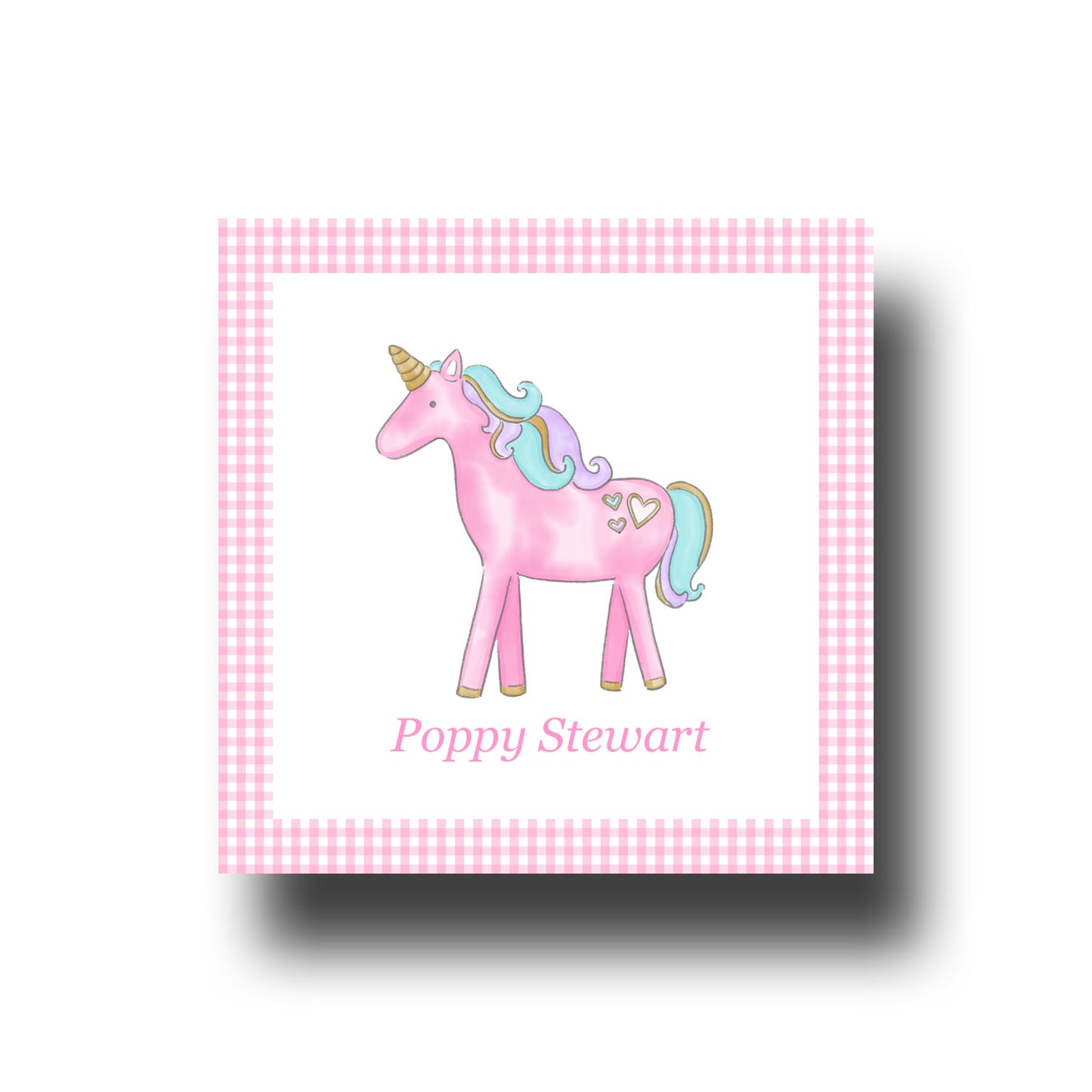 Personalized Enclosure Cards - Unicorn