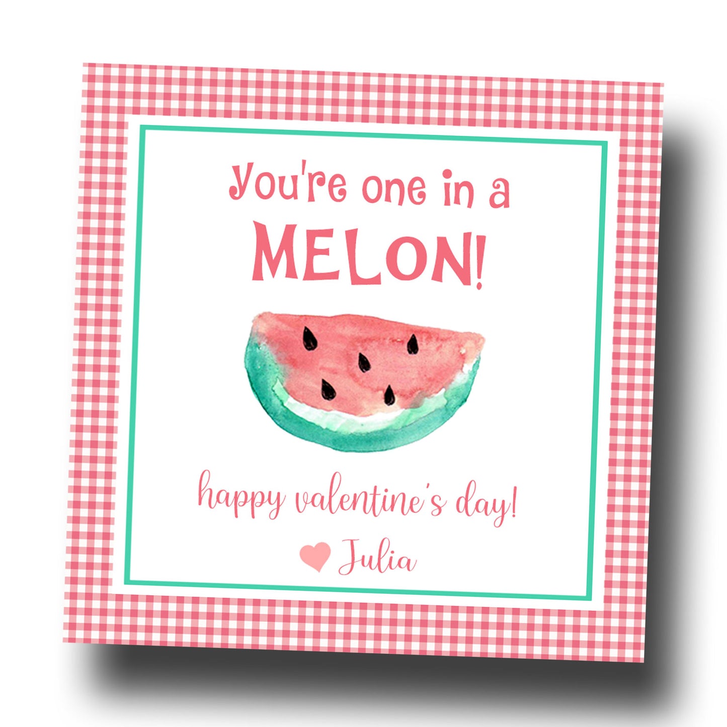 Valentine Tags & Stickers - Melon