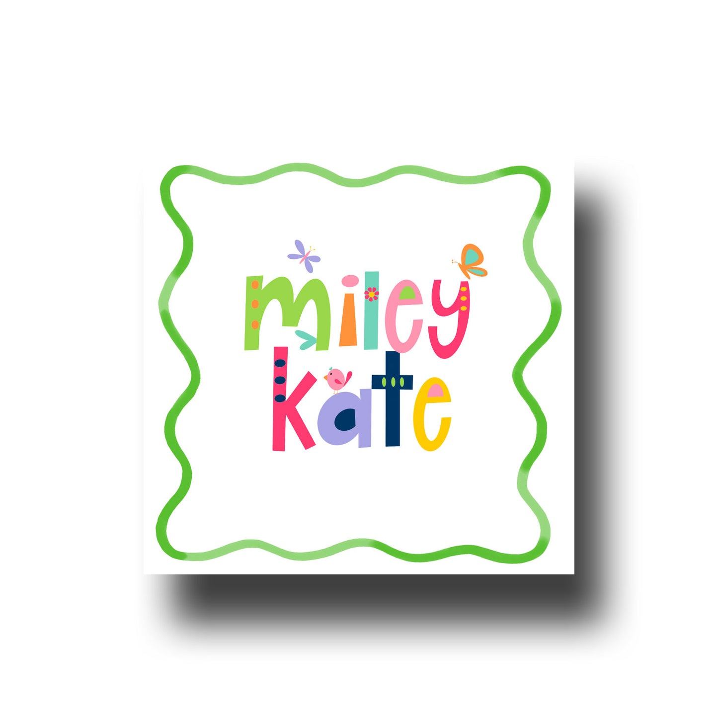 Personalized Enclosure Cards - Fun Font