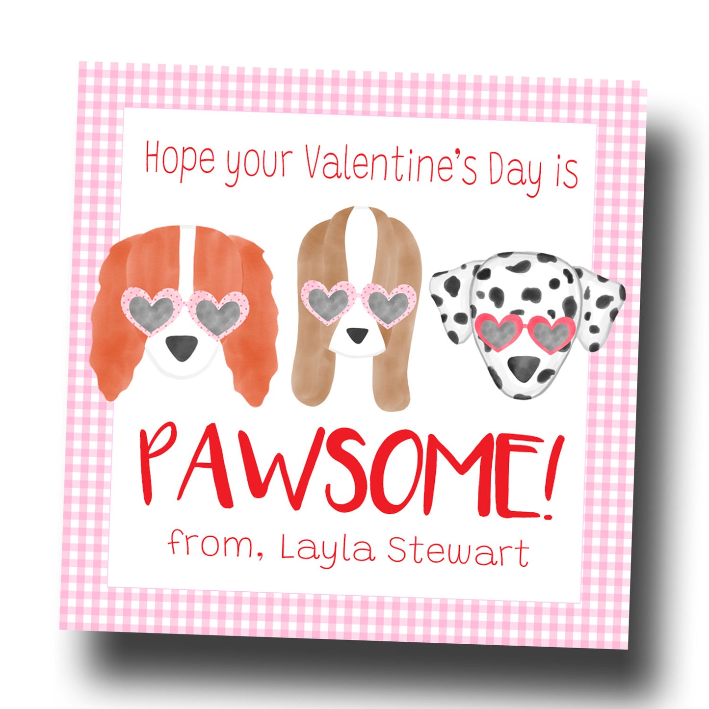 Valentine Tags & Stickers - Pawsome