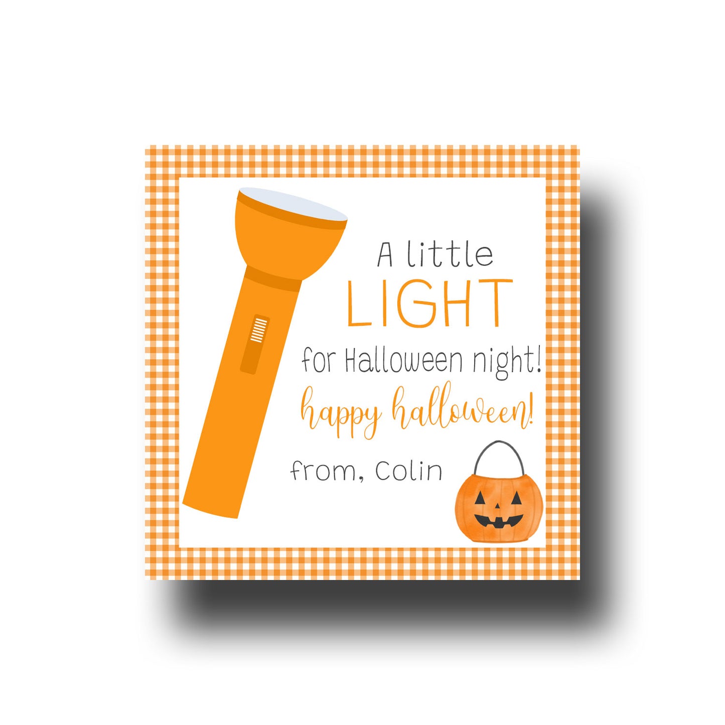 Halloween Gift Tags & Stickers - Flashlight