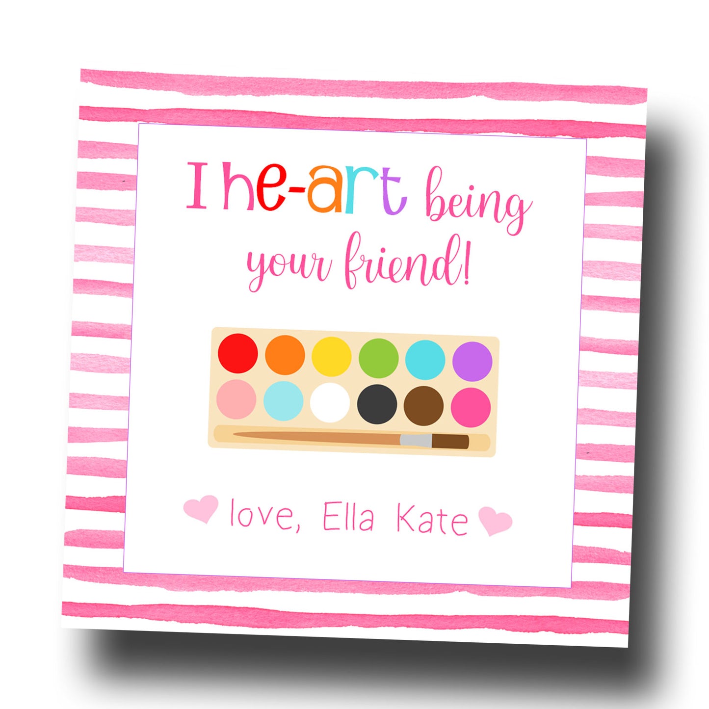 Valentine Tags & Stickers - Art Paint