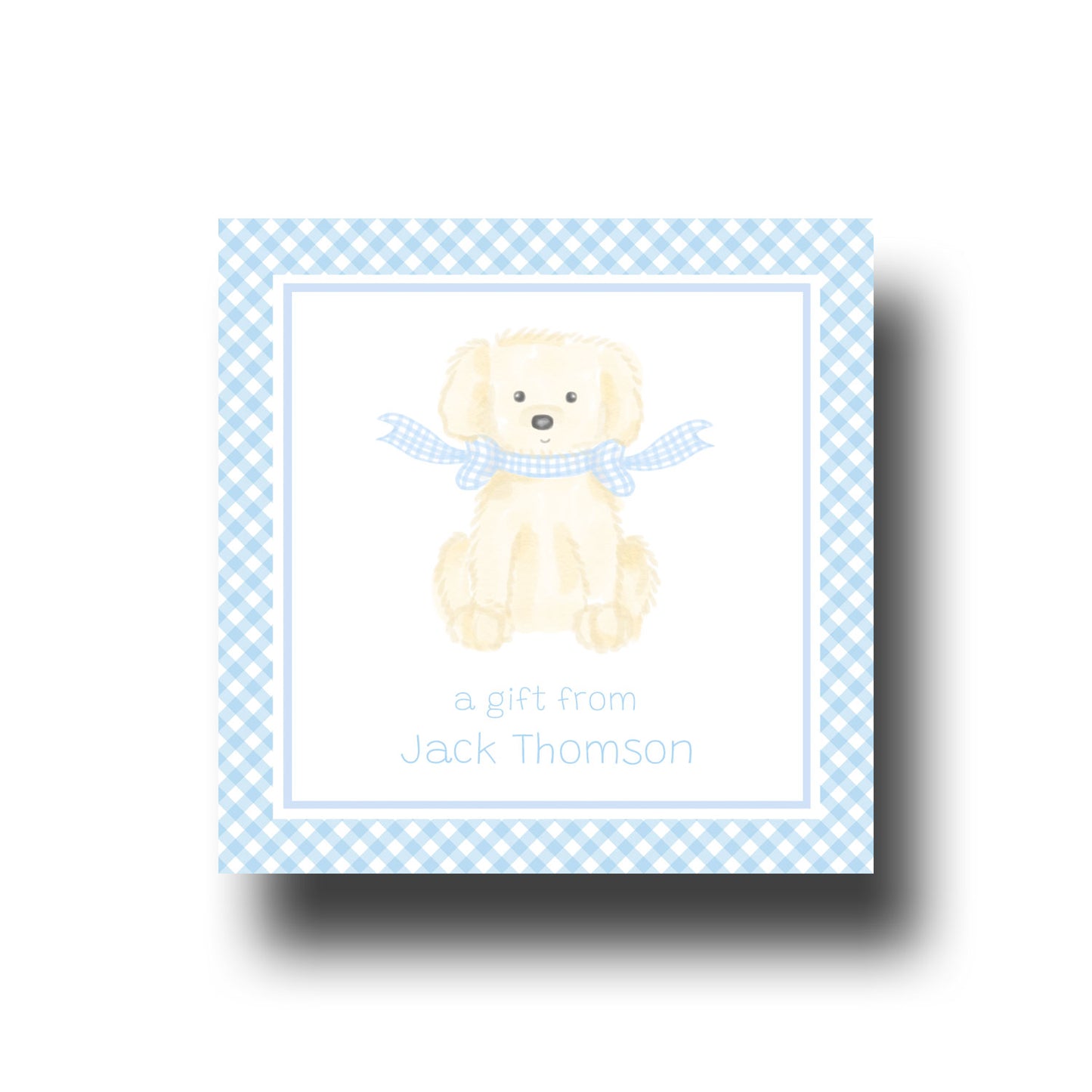 Personalized Enclosure Cards - Puppy Dog