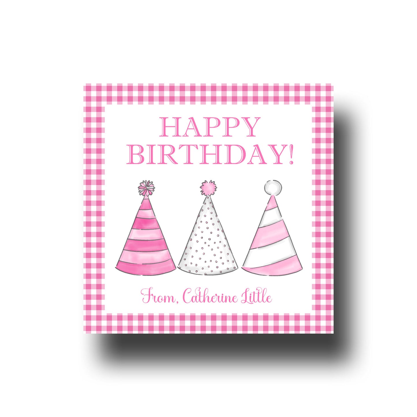 Birthday Gift Tags & Stickers - Party Hats