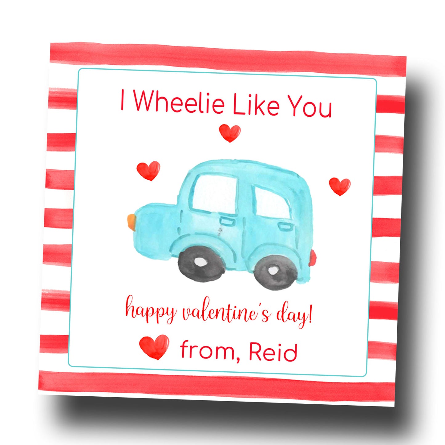 Valentine Tags & Stickers - Wheelie