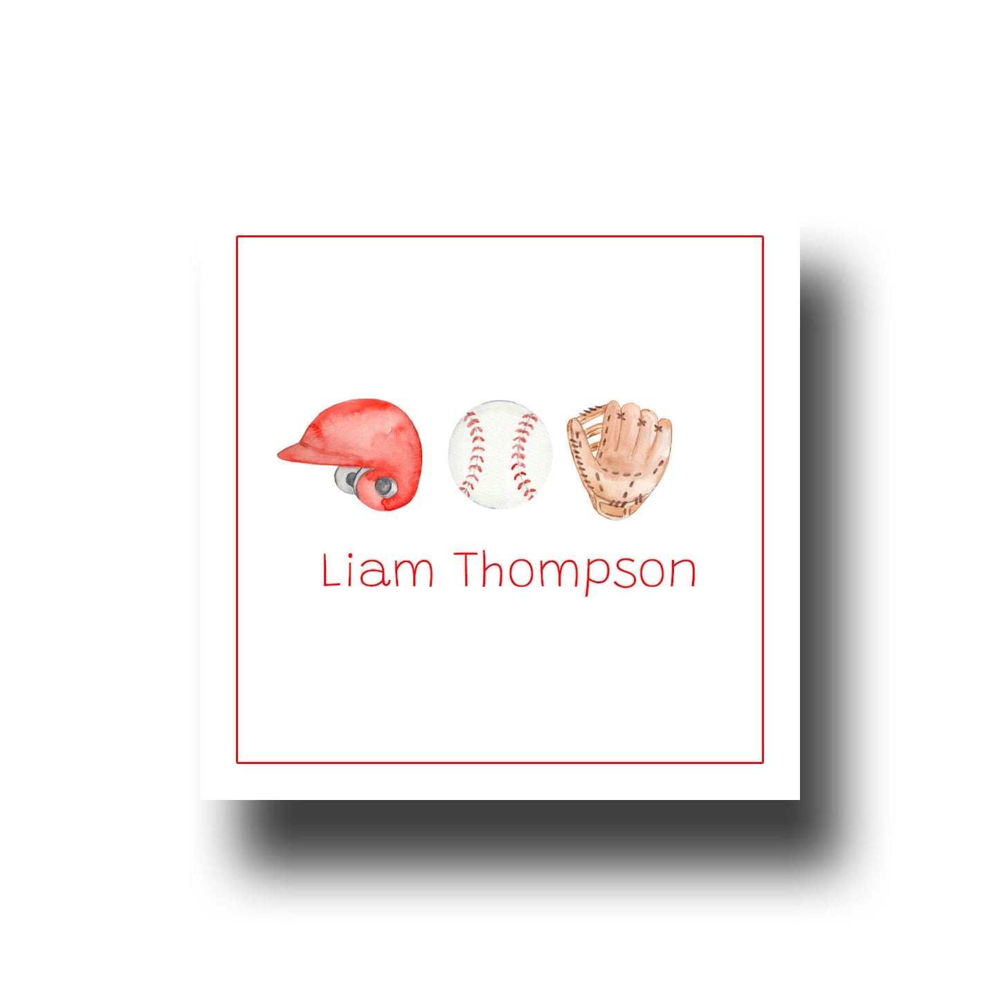 Personalized Enclosure Cards - Baseball