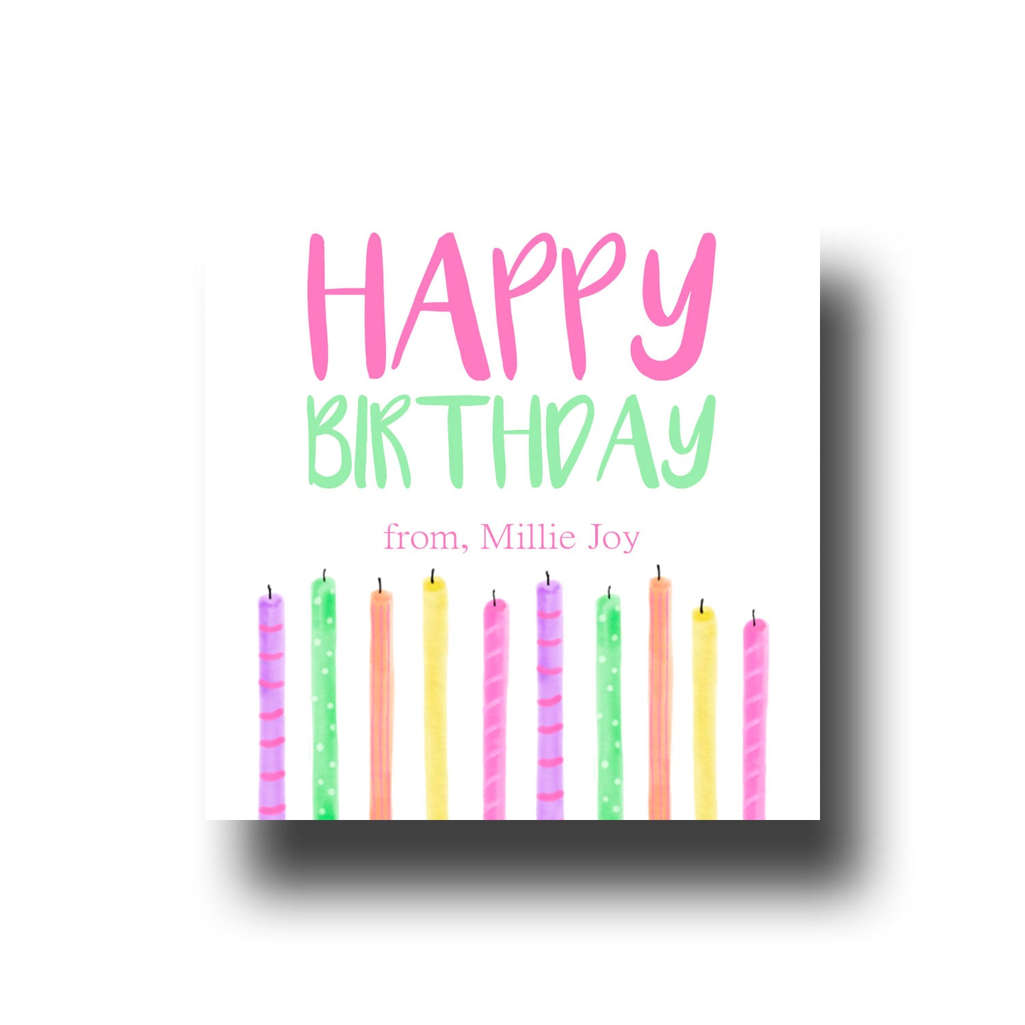 Birthday Gift Tags & Stickers - Candles