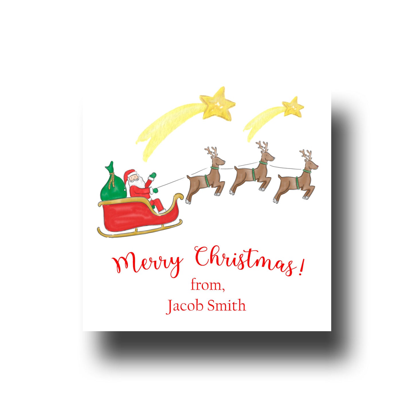 Gift Tags & Stickers - Santa's Sleigh