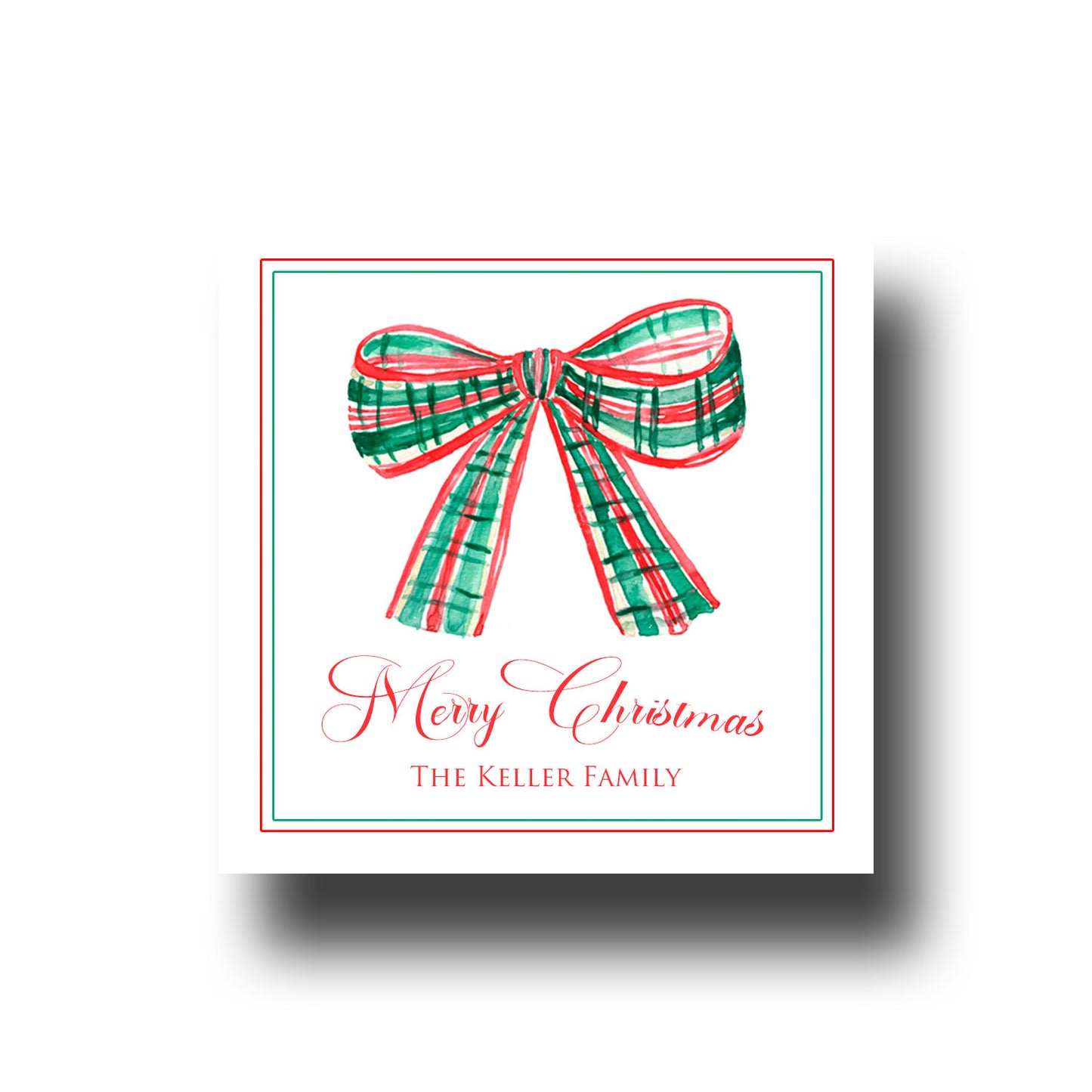 Gift Tags & Stickers - Cute Plaid Bow